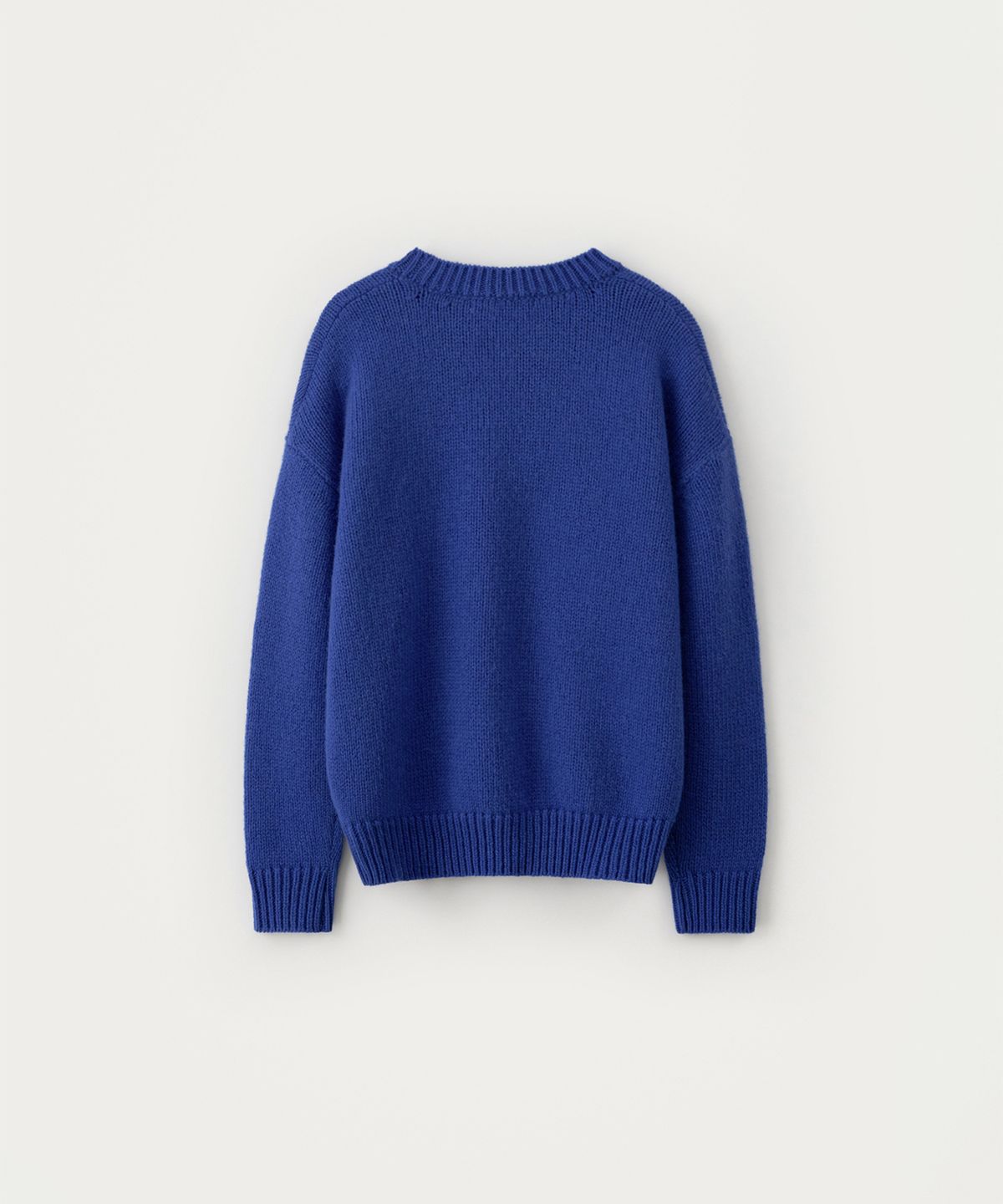 썸웨어버터(SOMEWHEREBUTTER) Boucle Heart Wool Knit - Cobalt Blue