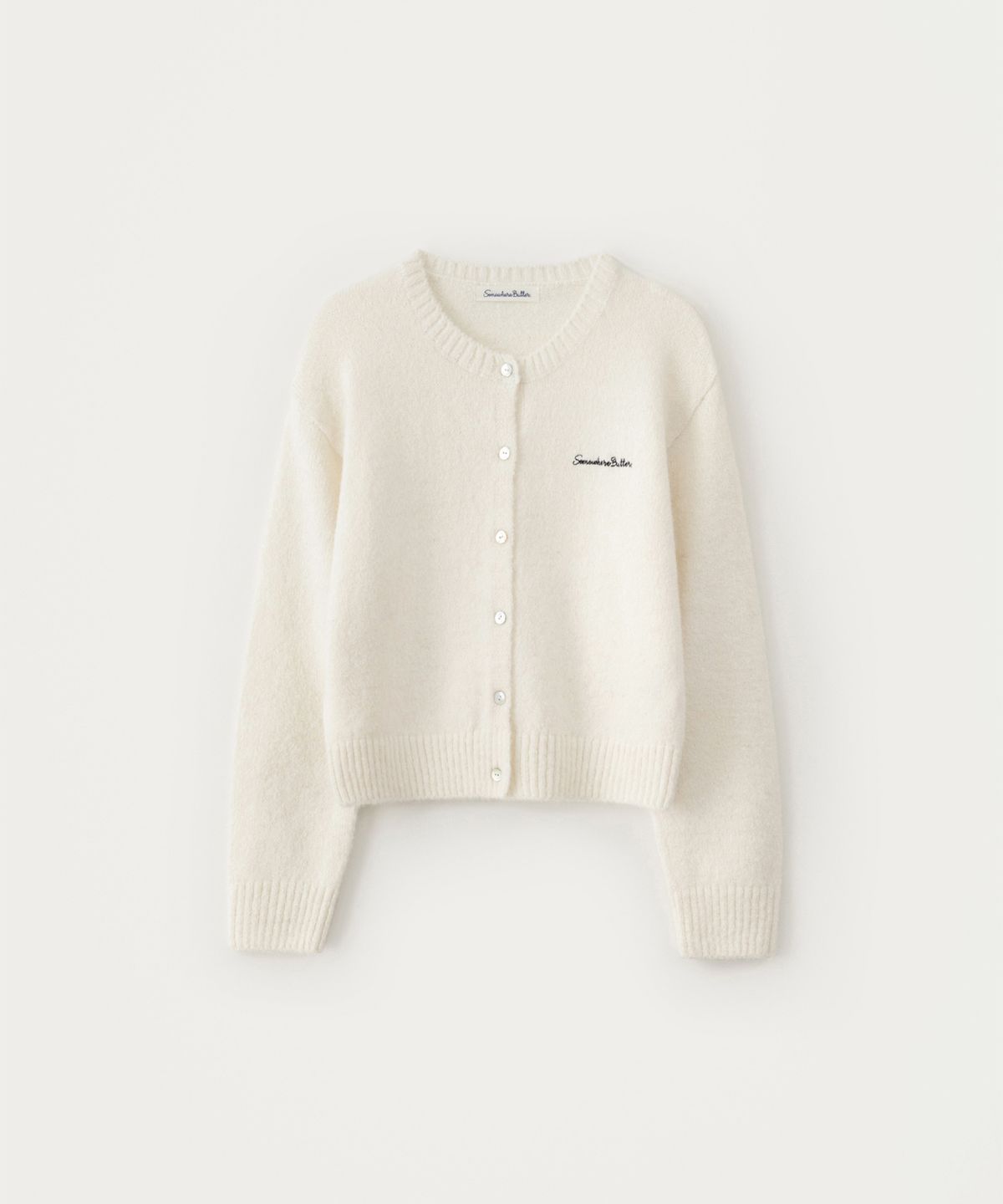 썸웨어버터(SOMEWHEREBUTTER) Manon Alpaca Cardigan - Ivory