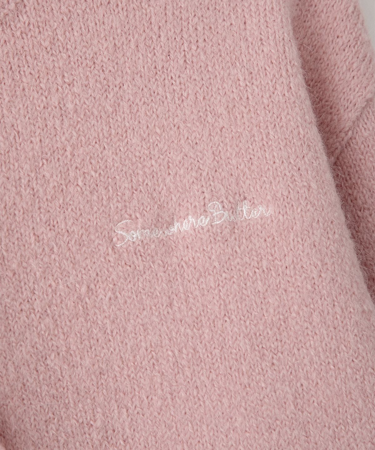 썸웨어버터(SOMEWHEREBUTTER) Manon Alpaca Cardigan - Pink