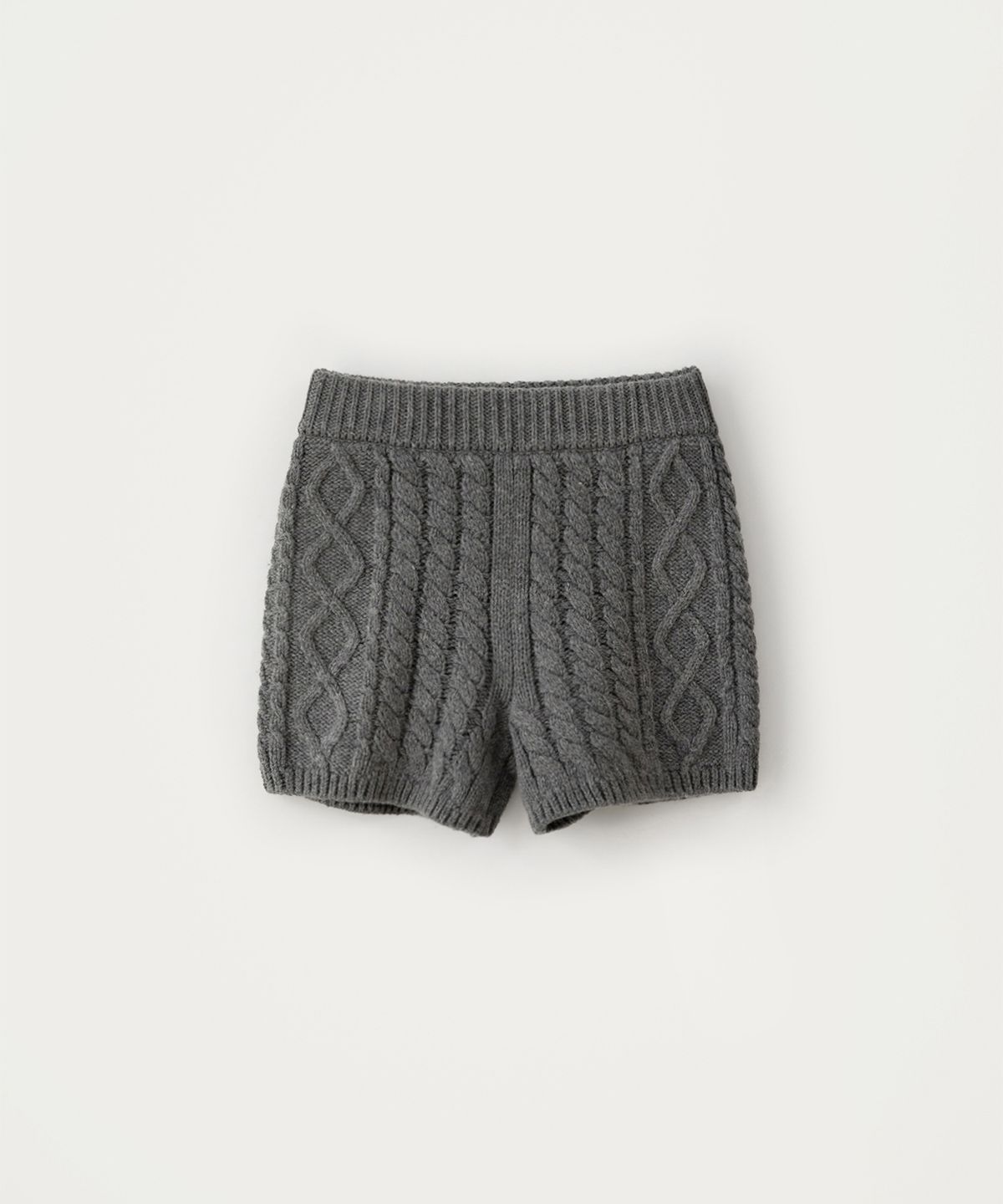 썸웨어버터(SOMEWHEREBUTTER) Wool Cable Knit Pants - Grey
