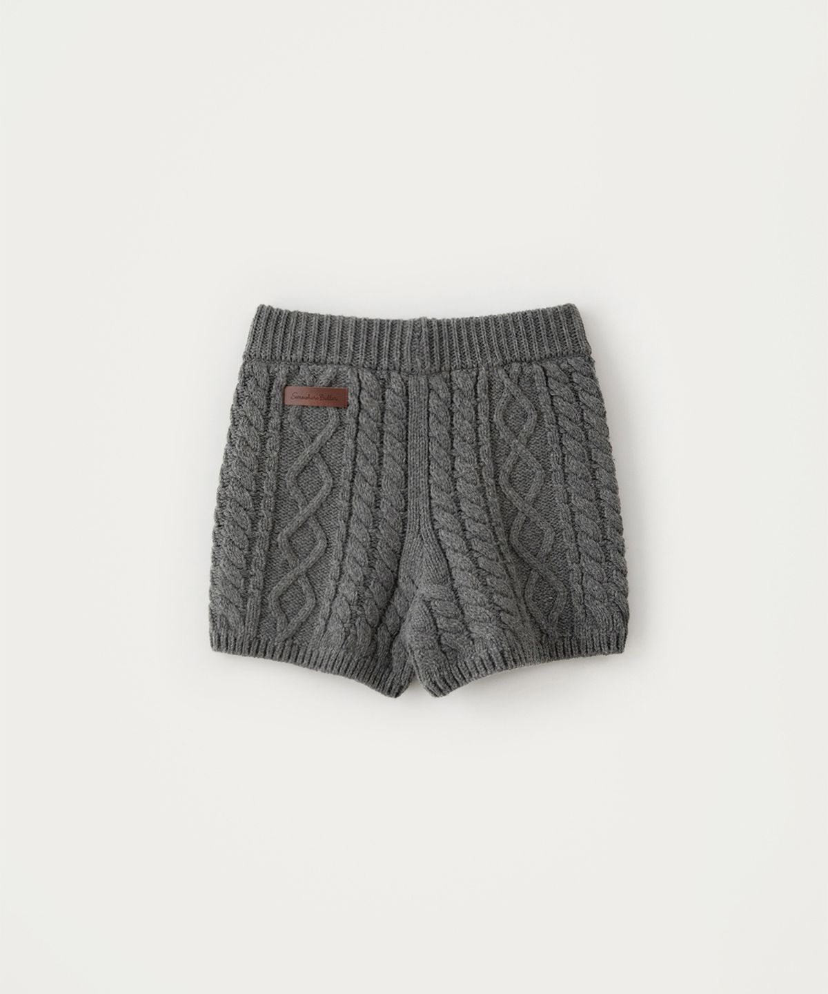 썸웨어버터(SOMEWHEREBUTTER) Wool Cable Knit Pants - Grey