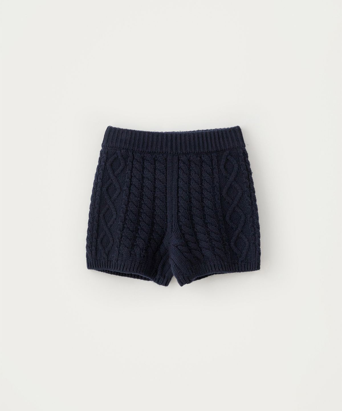 썸웨어버터(SOMEWHEREBUTTER) Wool Cable Knit Pants - Navy