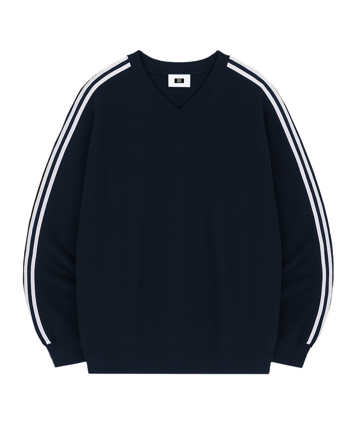 랜덤오프(RANDOMOFF) [Unisex] SPORTY TRACK V-NECK OVER FIT SWEATSHIRT (4color)