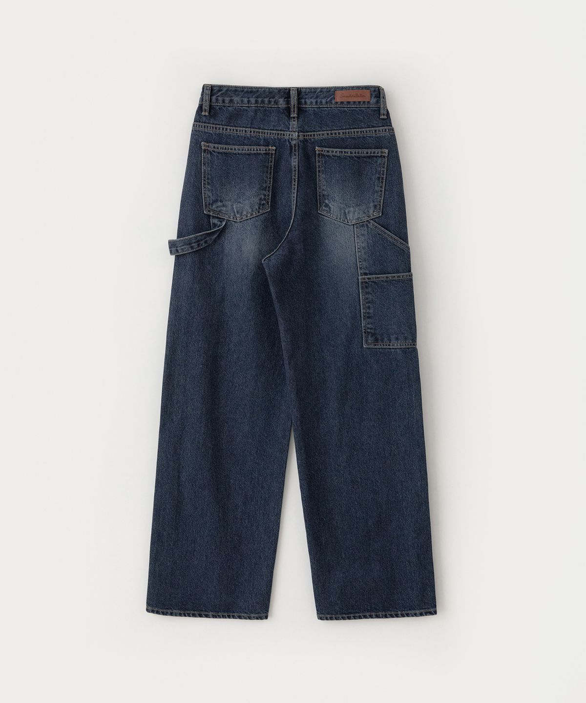 썸웨어버터(SOMEWHEREBUTTER) Loop Wide Denim Pants - Deep Blue