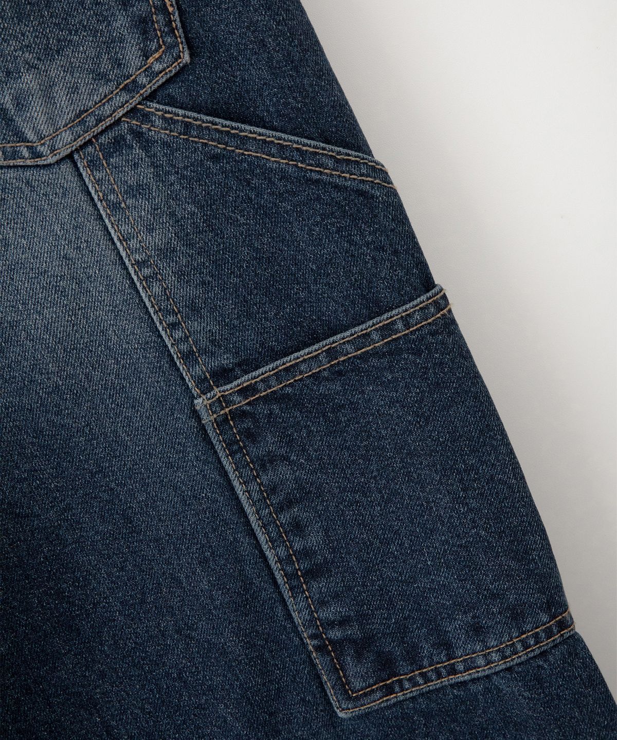 썸웨어버터(SOMEWHEREBUTTER) Loop Wide Denim Pants - Deep Blue