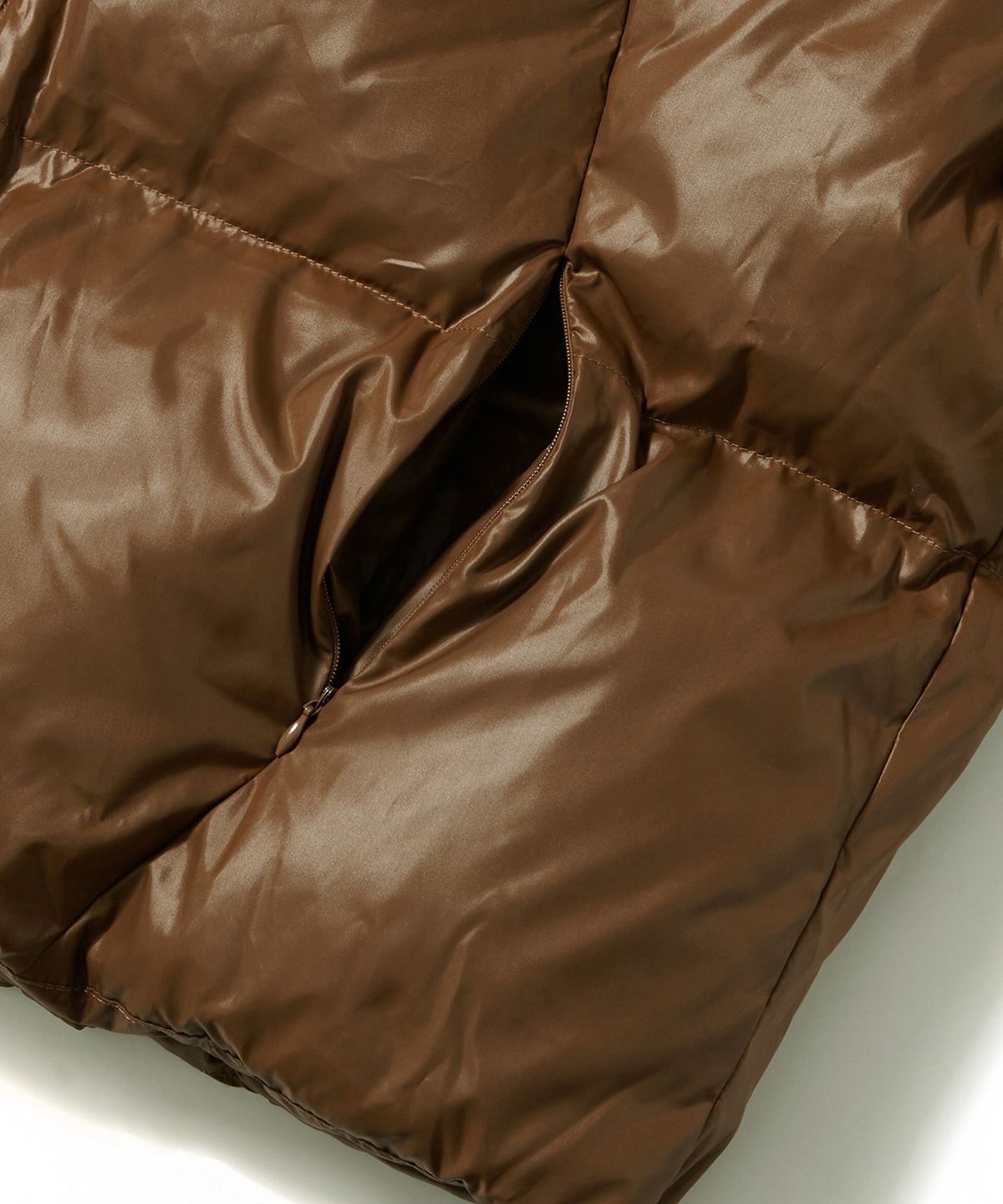 쿨트(KULTE) WAVE PUFFER JACKET_BROWN