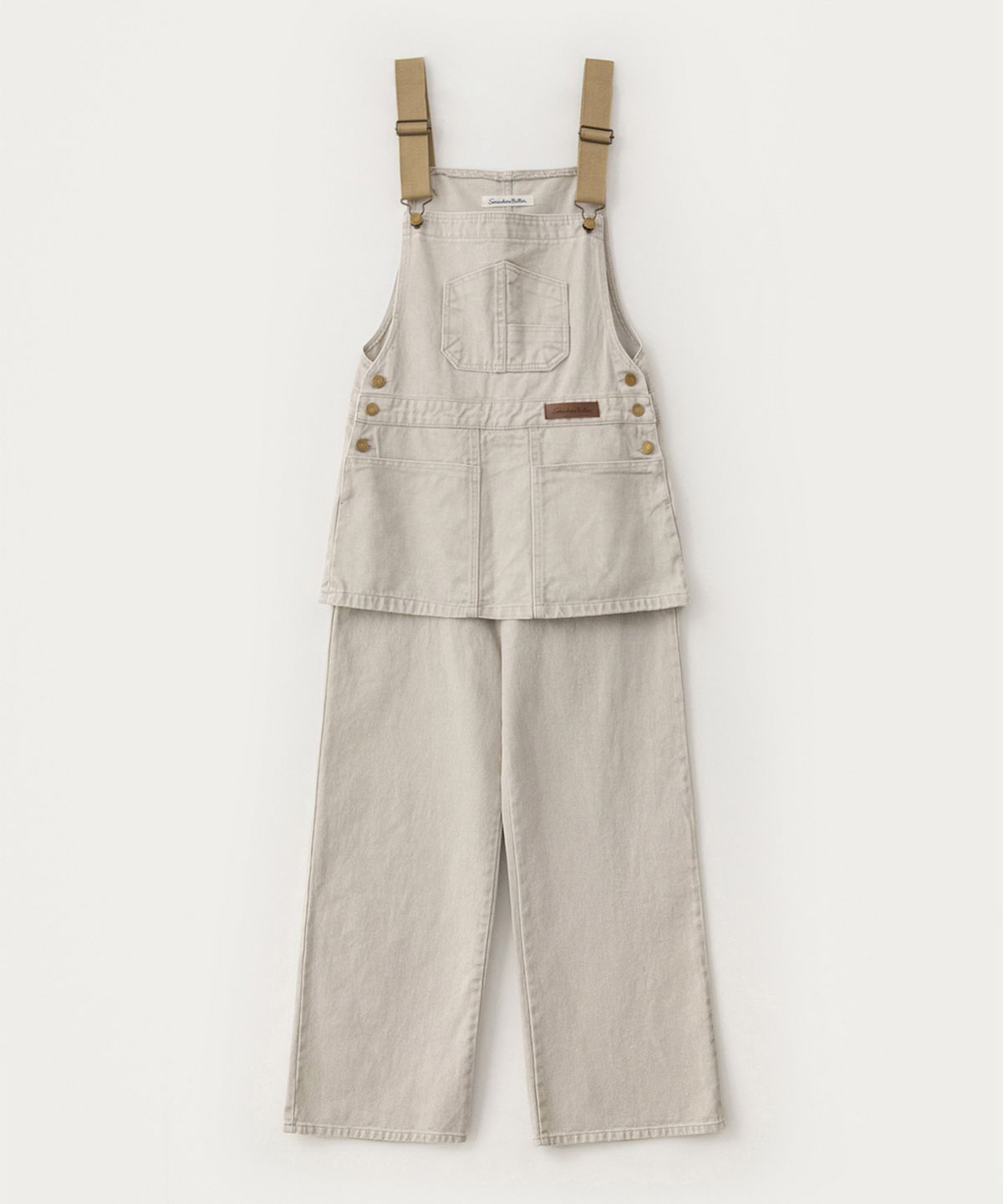 썸웨어버터(SOMEWHEREBUTTER) Vintage Combi Cotton Overall - Oat Beige
