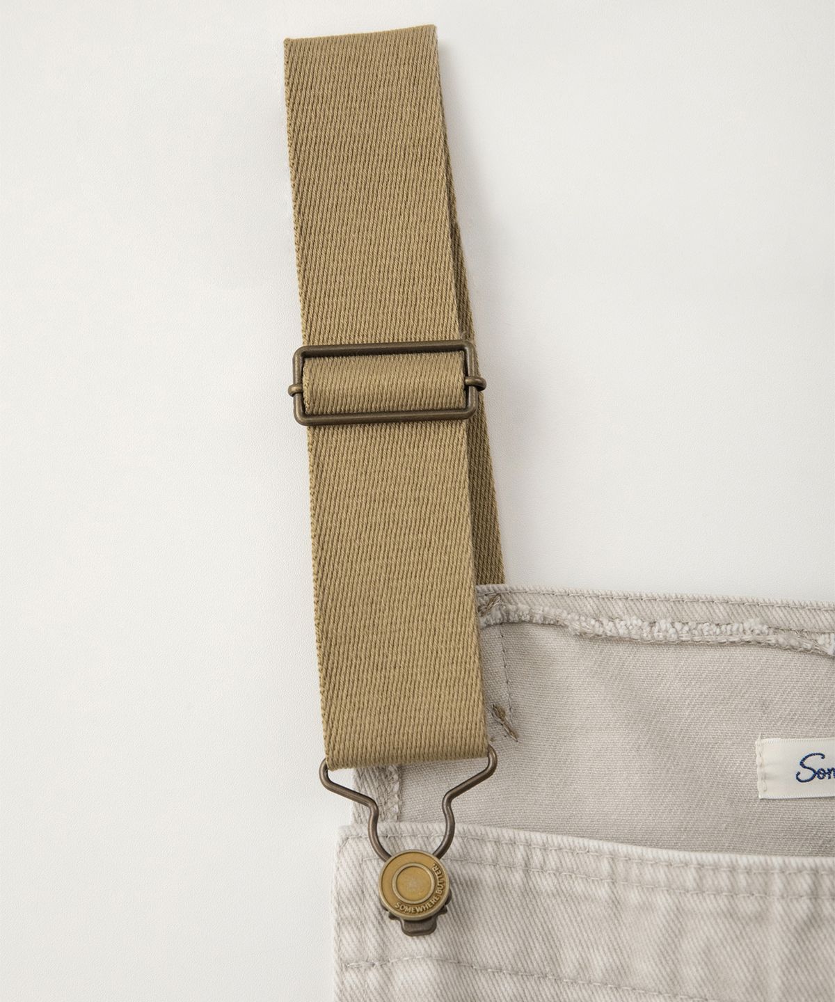 썸웨어버터(SOMEWHEREBUTTER) Vintage Combi Cotton Overall - Oat Beige