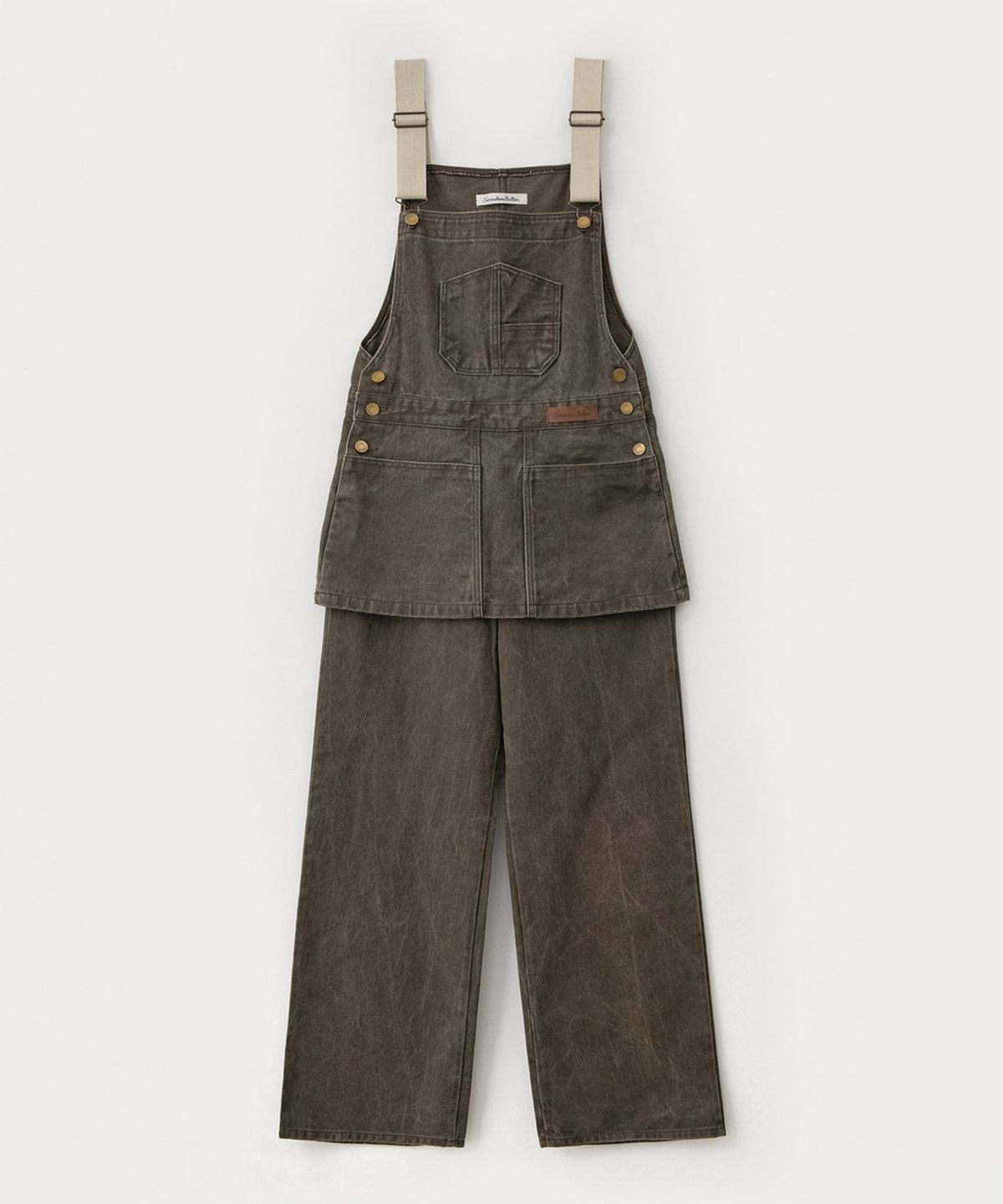 썸웨어버터(SOMEWHEREBUTTER) Vintage Combi Cotton Overall - Vintage Brown