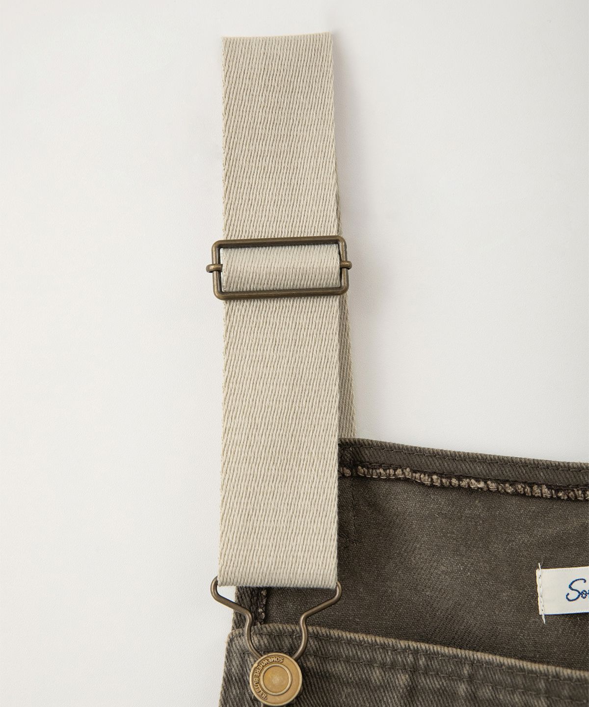 썸웨어버터(SOMEWHEREBUTTER) Vintage Combi Cotton Overall - Vintage Brown