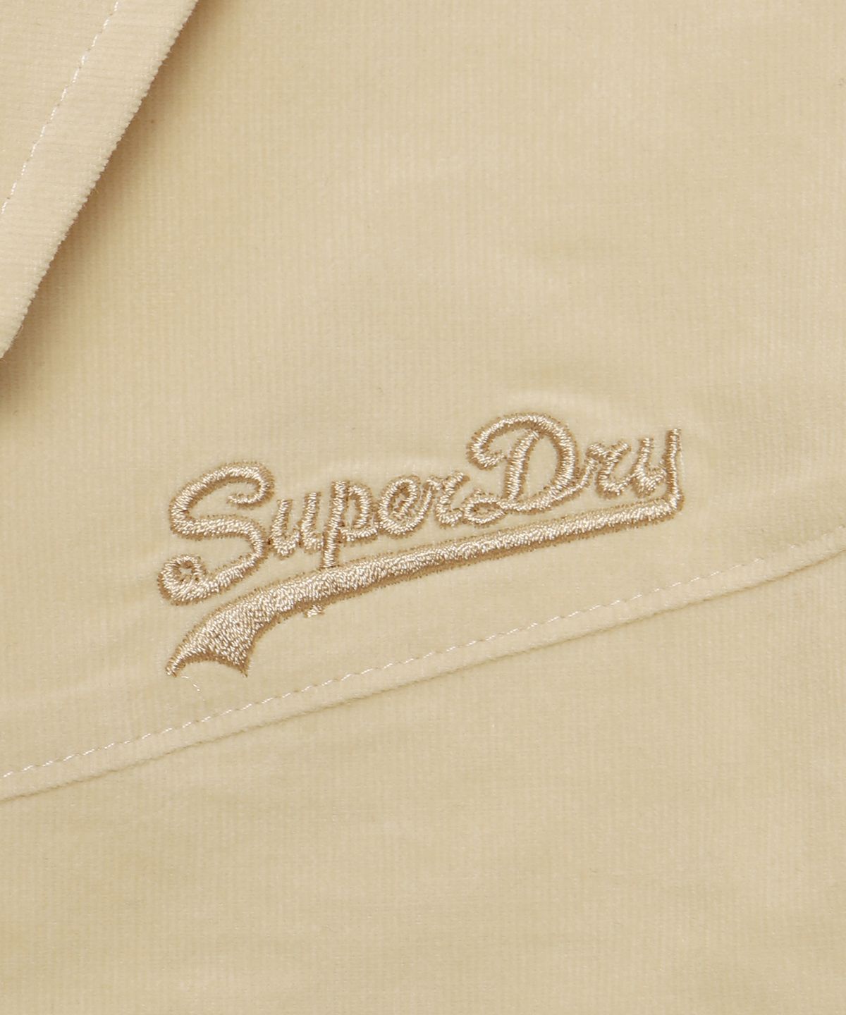 슈퍼드라이(SUPERDRY) W 코듀로이 집업 셔츠 라이트베이지