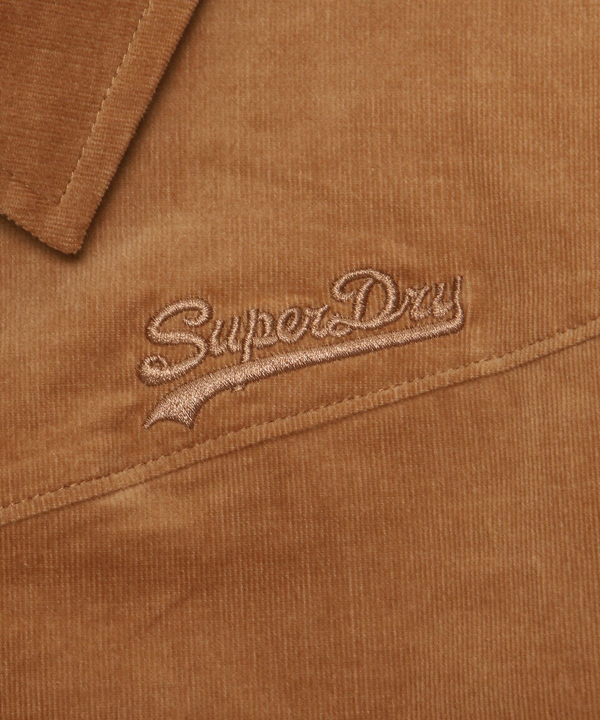슈퍼드라이(SUPERDRY) W 코듀로이 집업 셔츠 카라멜