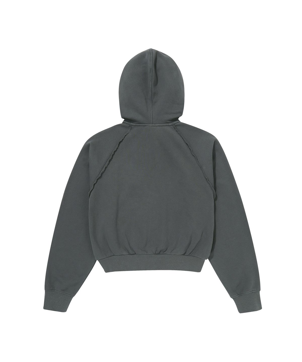 슈퍼드라이(SUPERDRY) W 빈티지 아플리케 스몰로고 퍼후드집업 다크그레이