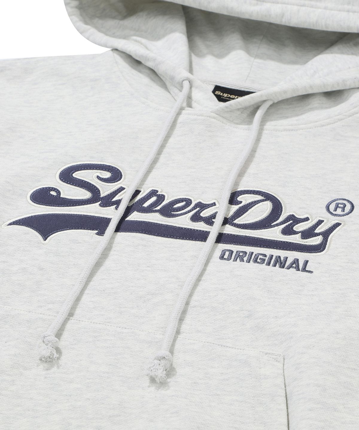 슈퍼드라이(SUPERDRY) W 빈티지 로고 크롭 후드 라이트그레이