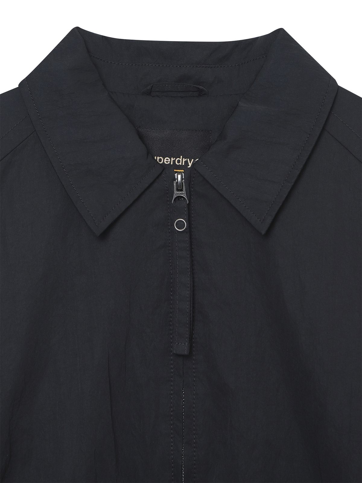 슈퍼드라이(SUPERDRY) W 볼륨 슬리브 블루종 자켓 블랙