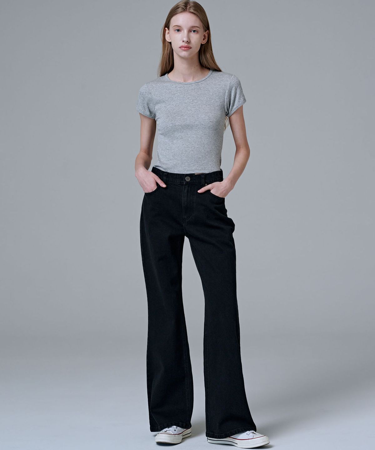 마롭(MALOUPE) 9134 레귤러 부츠컷 데님 (블랙)