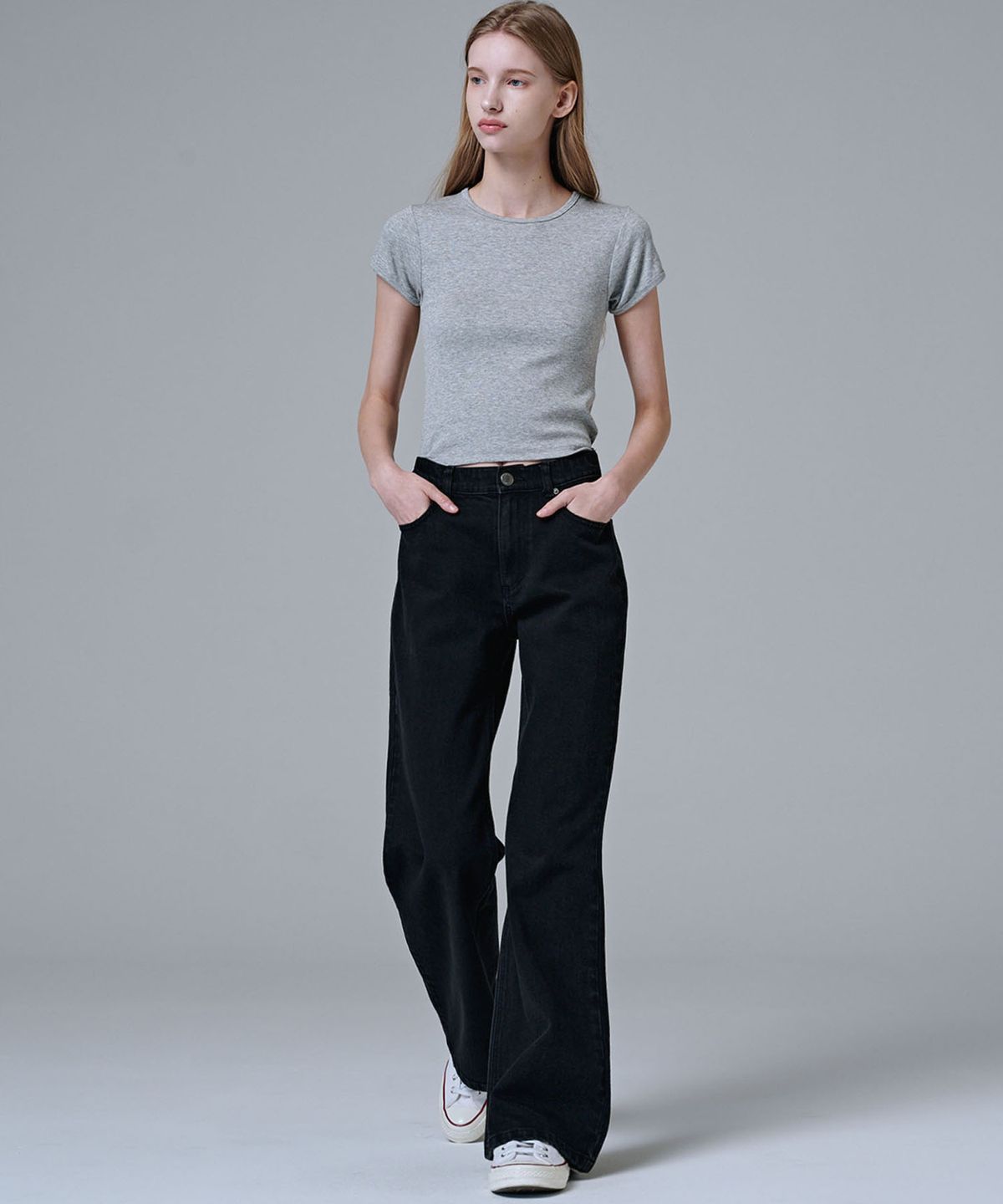 마롭(MALOUPE) 9134 레귤러 부츠컷 데님 (블랙)
