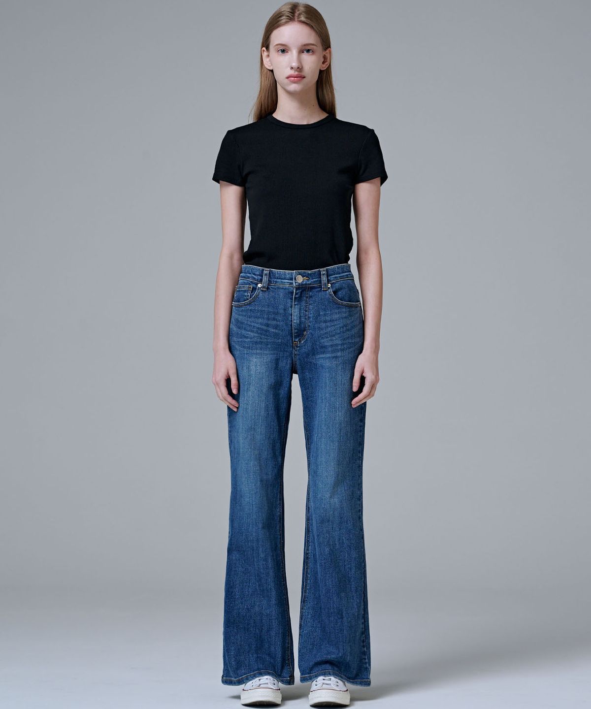 마롭(MALOUPE) 9134 레귤러 부츠컷 데님 (미디움 인디고)