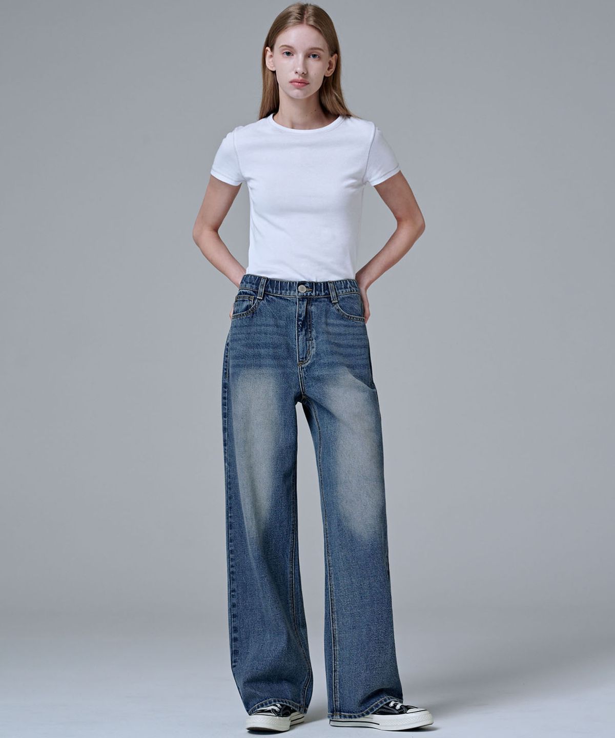 마롭(MALOUPE) 9147 올브러시 빈티지 데님 (미디움 인디고)