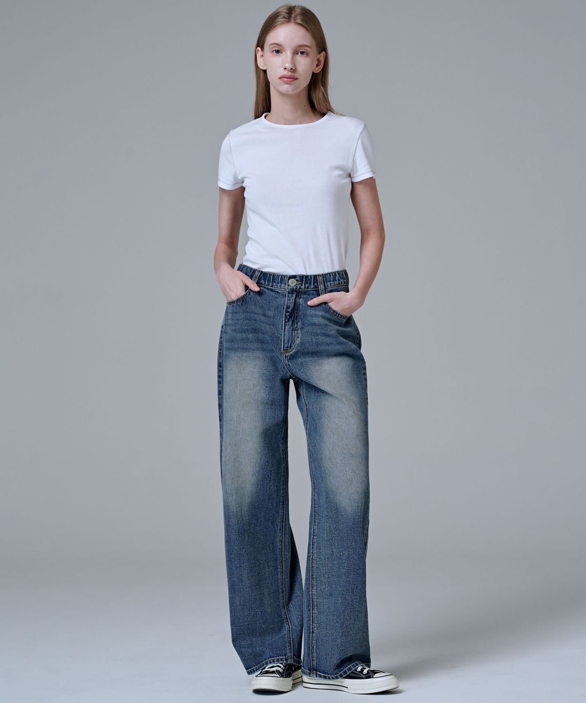 마롭(MALOUPE) 9147 올브러시 빈티지 데님 (미디움 인디고)
