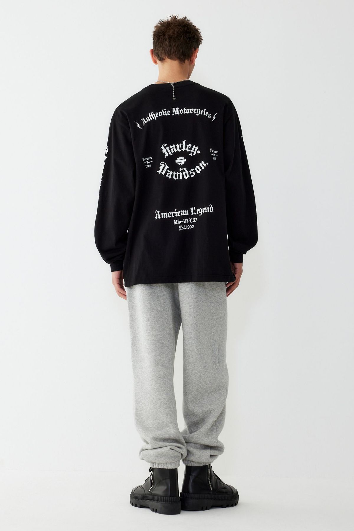 할리데이비슨 컬렉션스®(HARLEY-DAVIDSON COLLECTIONS®) Authentic 스웻팬츠 멜란지 그레이 HH15320401