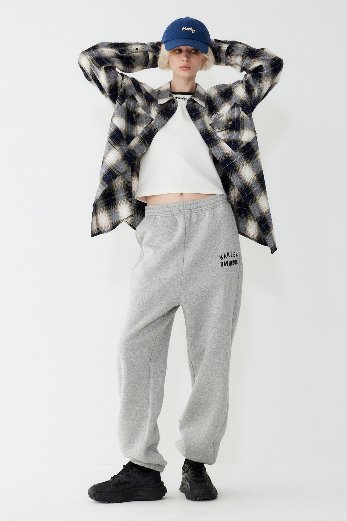 할리데이비슨 컬렉션스®(HARLEY-DAVIDSON COLLECTIONS®) Authentic 스웻팬츠 멜란지 그레이 HH15320401