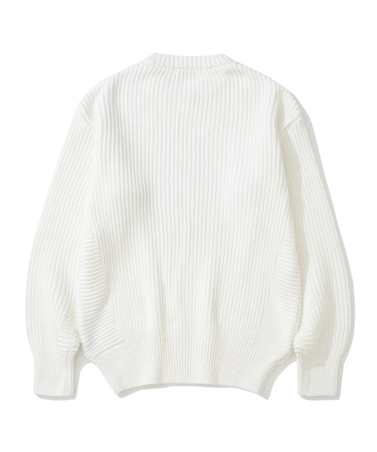 니티드(KNITTED) 빈티지 팜트리 미니멀 라운드 니트 IVORY