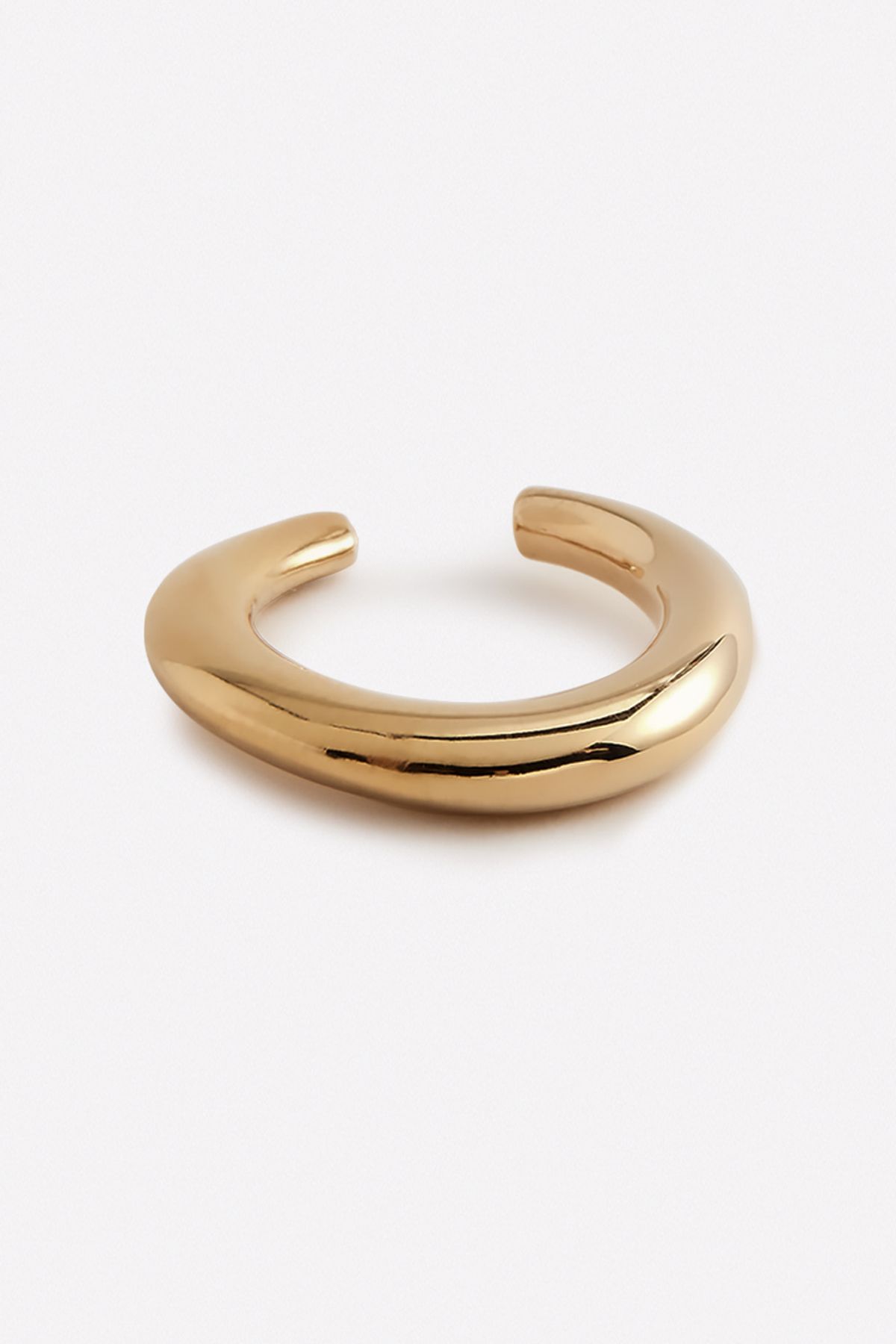 휴스타드(HUSTAD) 204 Gold Basic Earcuff_14K 골드 라운드 베이직 이어커프