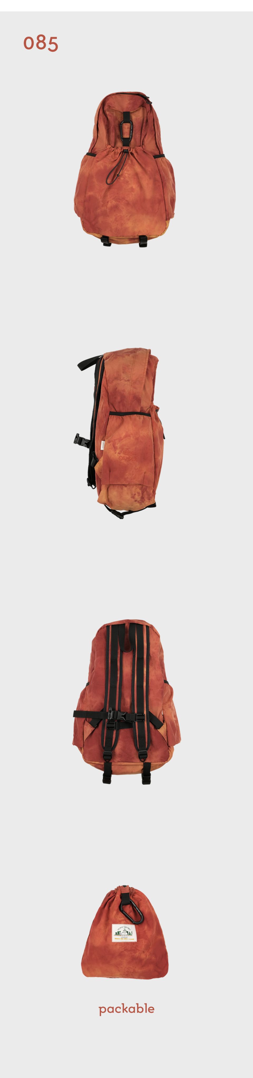 MUSINSA公式 | MMOGARDEN mmo backpack 085 nylon tiedye / sunrise