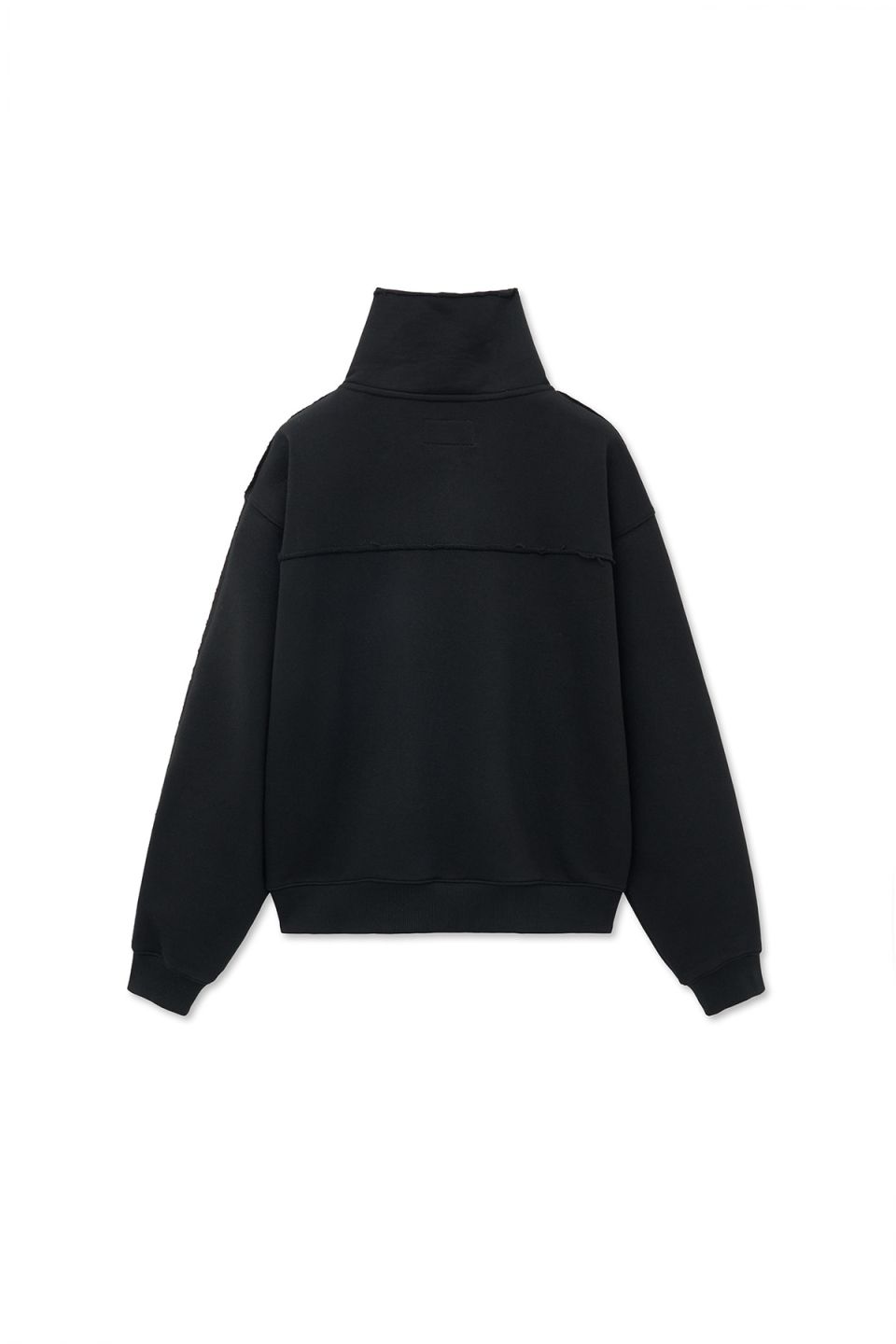 MUSINSA | MATIN KIM CUT OUT HALF ZIP SWEATSHIRT FOR WOMEN IN BLACK