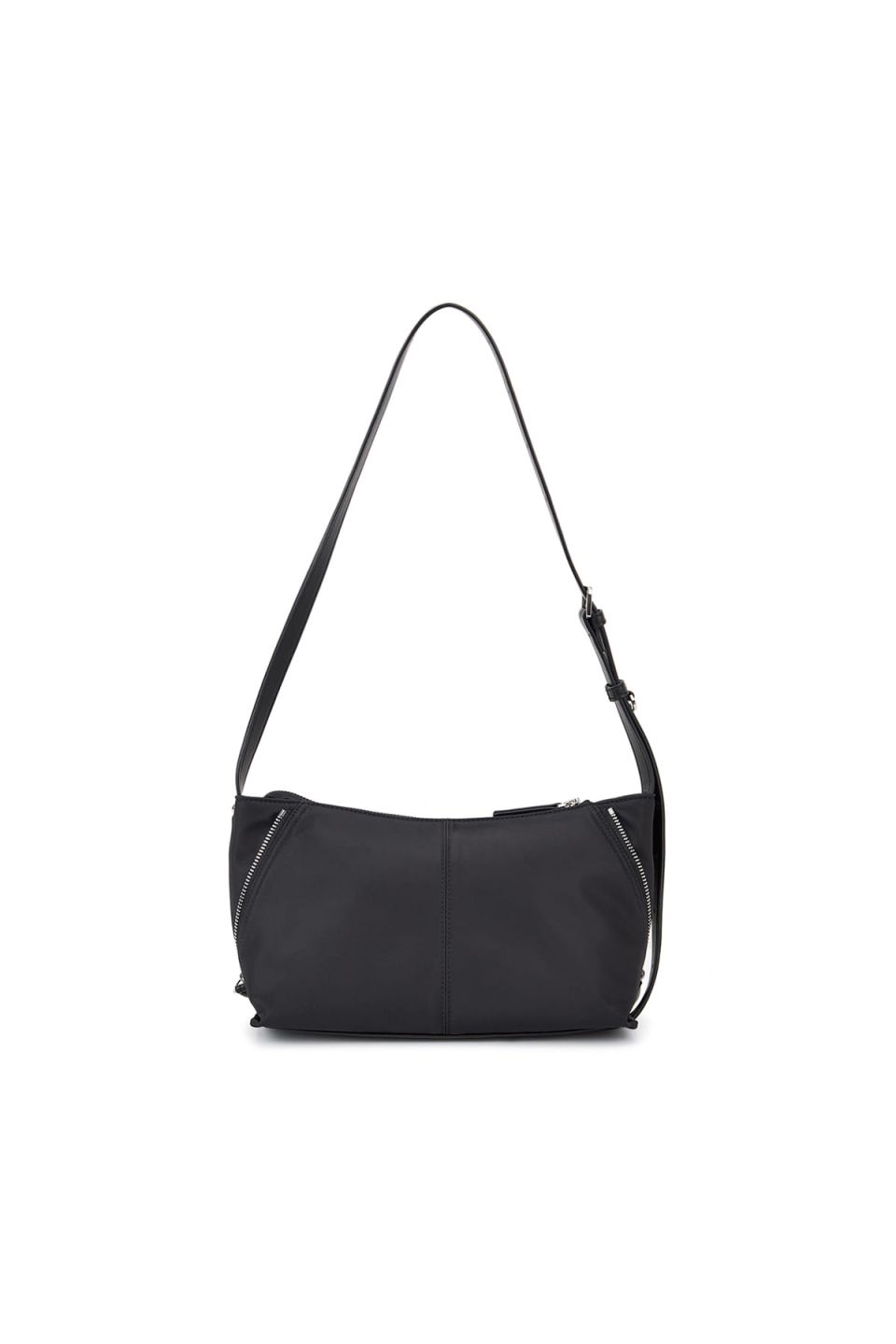 MUSINSA公式 | MATIN KIM SIDE ZIPPER FABRIC TWO WAY BAG IN BLACK