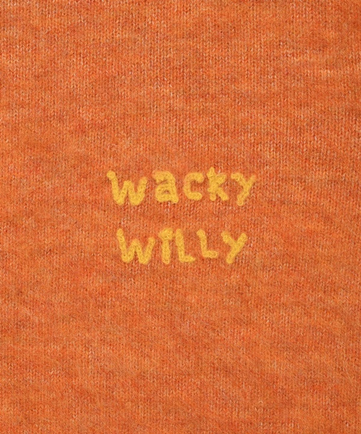 와키윌리(WACKY WILLY) 헤어리 풀오버 니트 오렌지