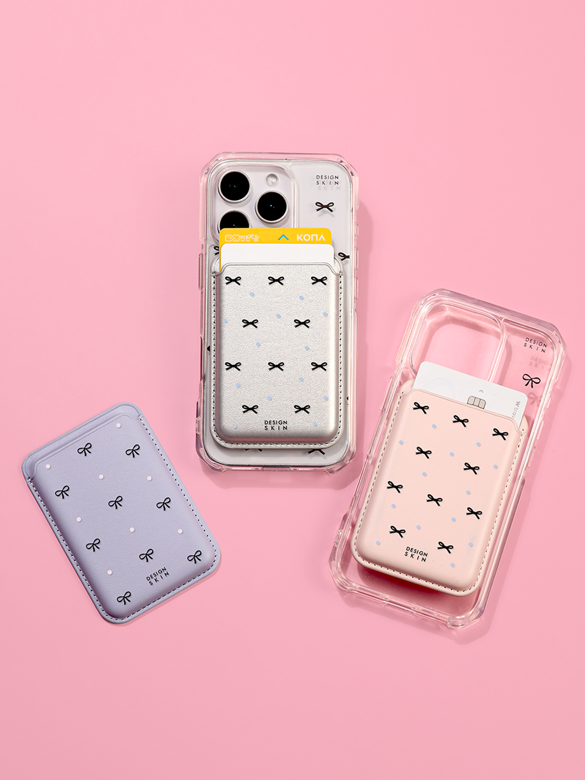 디자인스킨(DESIGNSKIN) 맥세이프 레더 포켓_블랙리본