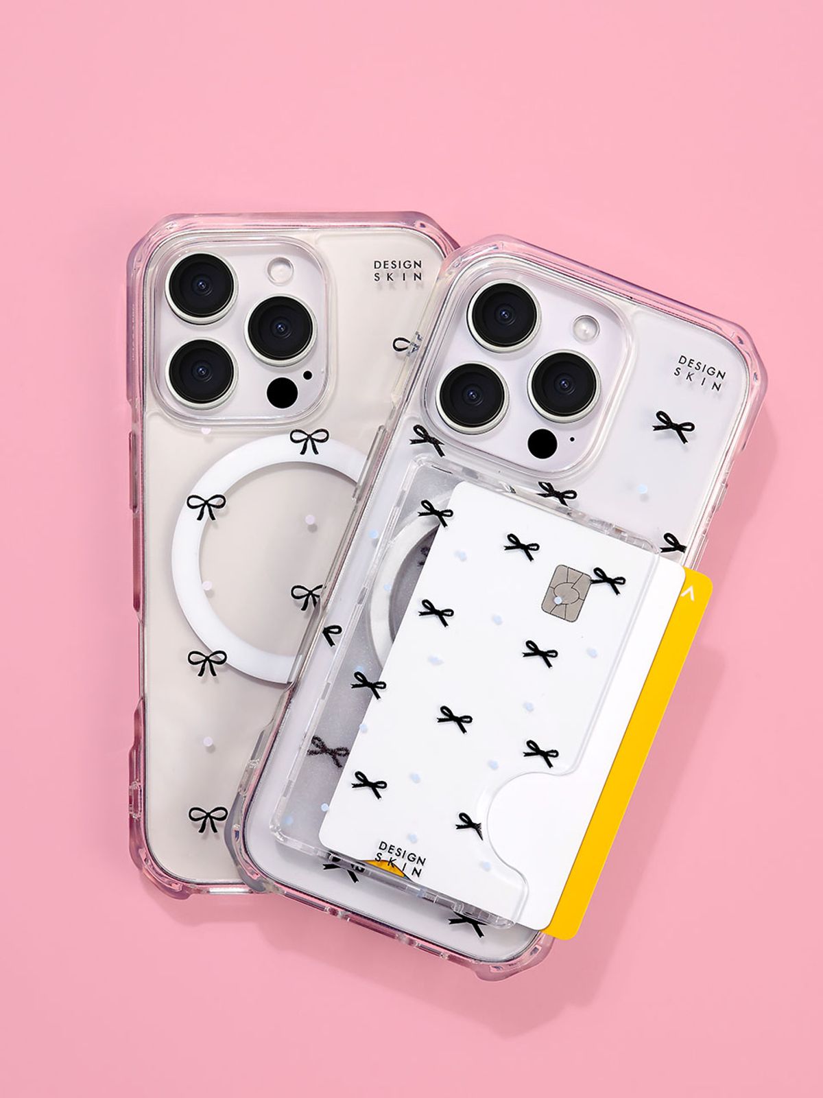디자인스킨(DESIGNSKIN) 맥세이프 카드 포켓_블랙리본
