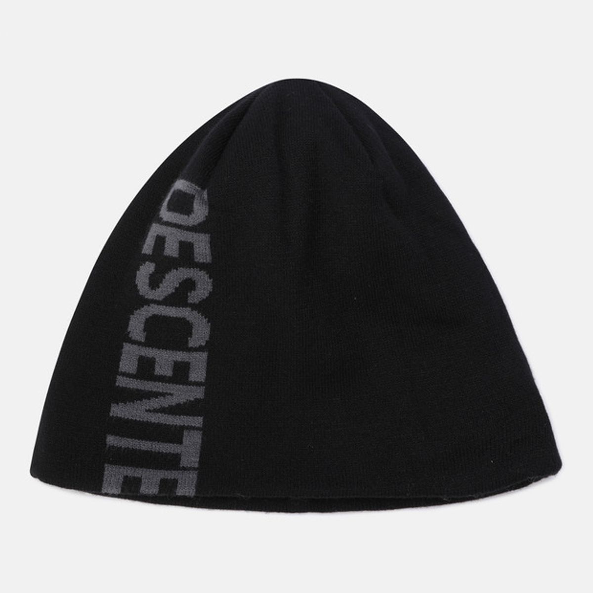 데상트(DESCENTE) 플랫 자카드 비니 블랙(SQ323UKC94)