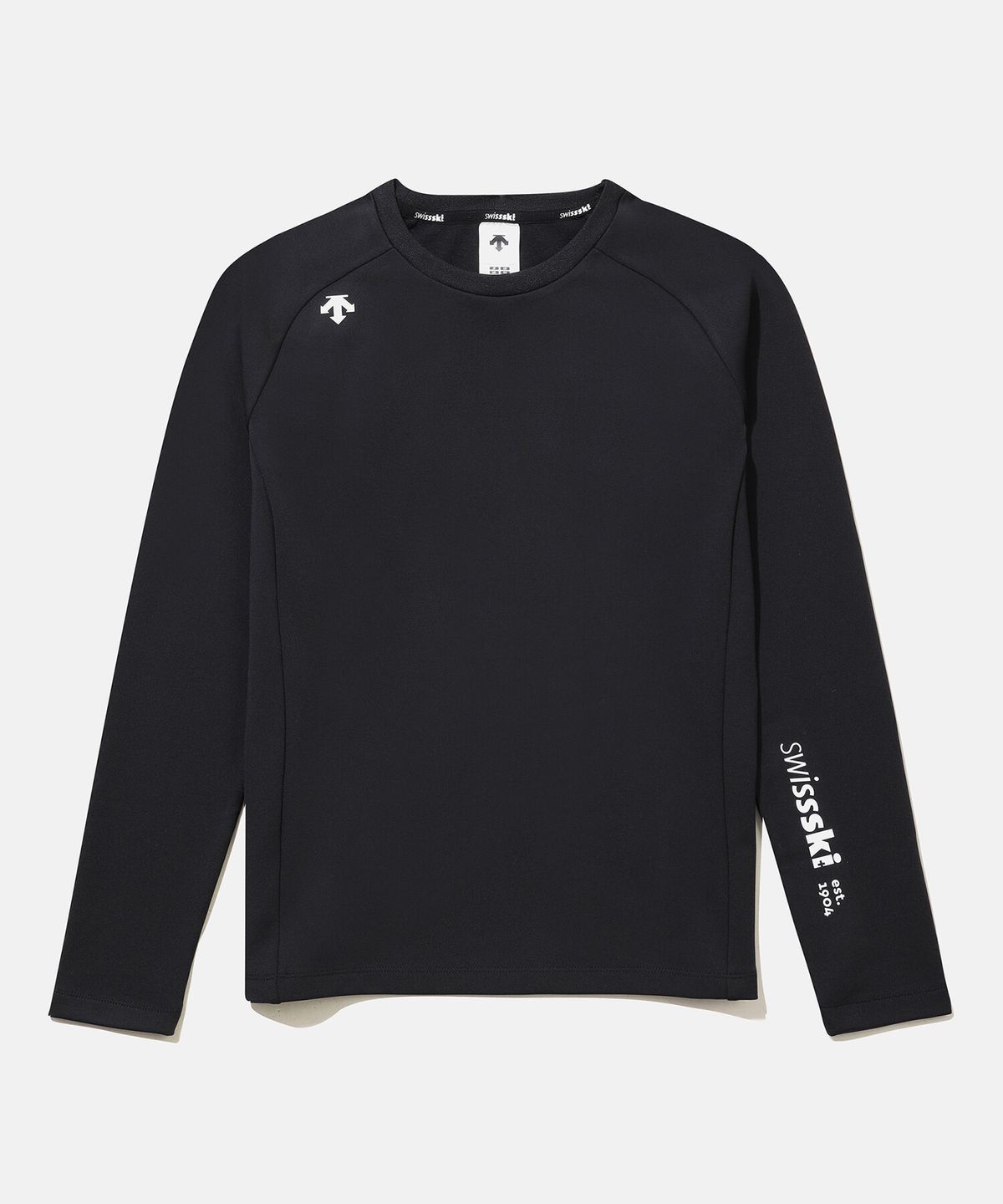 데상트(DESCENTE) 스위스 스키 기모 긴팔 티셔츠 블랙(SQ323STL92)