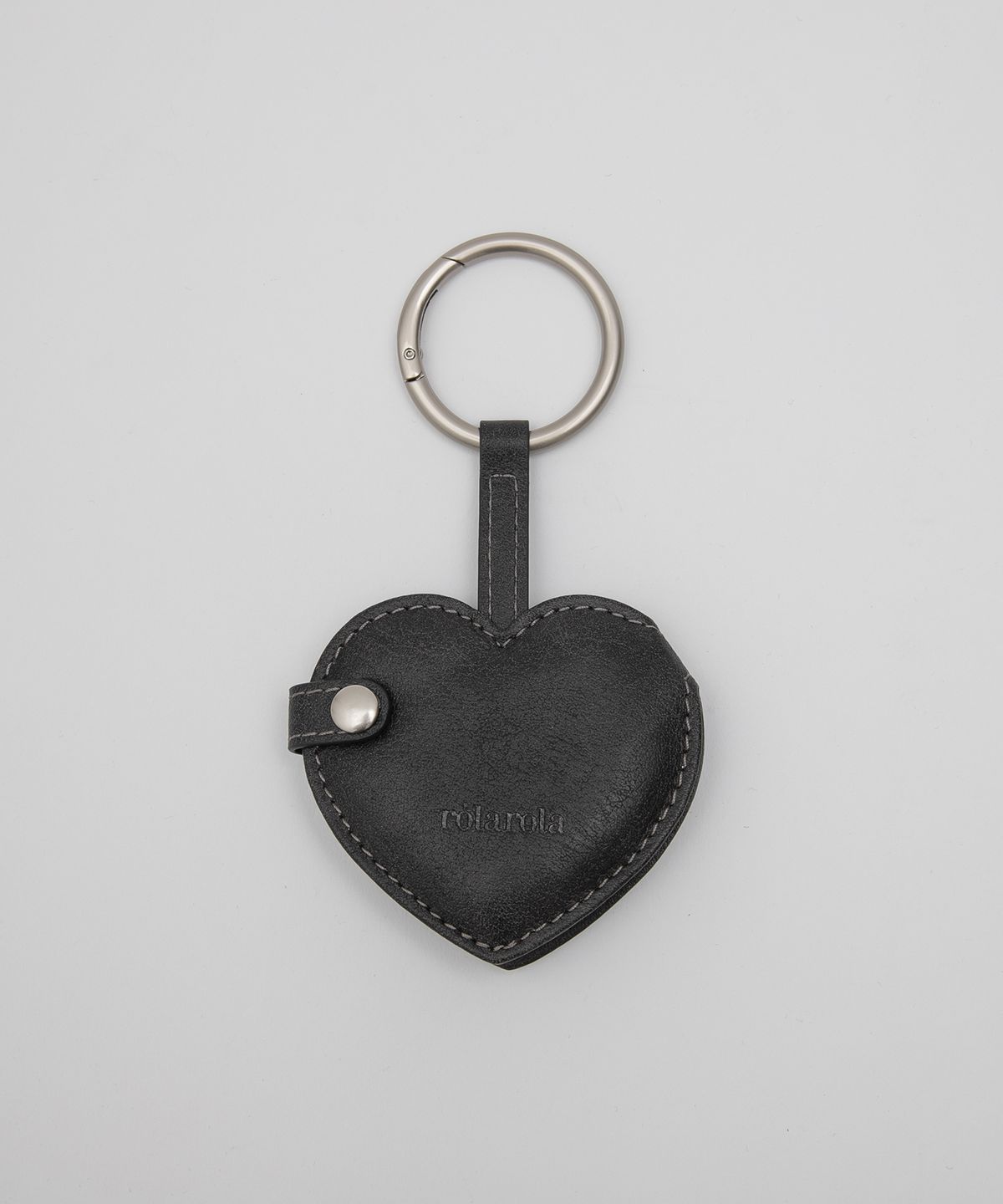 로라로라(ROLAROLA) HEART STUD MIRROR KEYRING BLACK