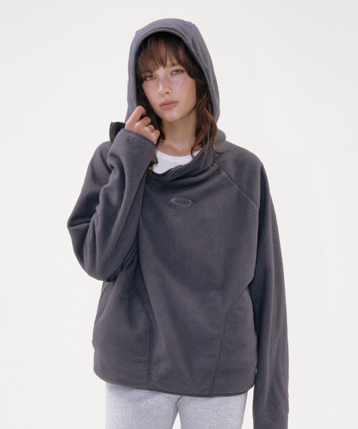노이아고(NOIAGO) NOI1732 인시전 플리스 후드 (차콜)
