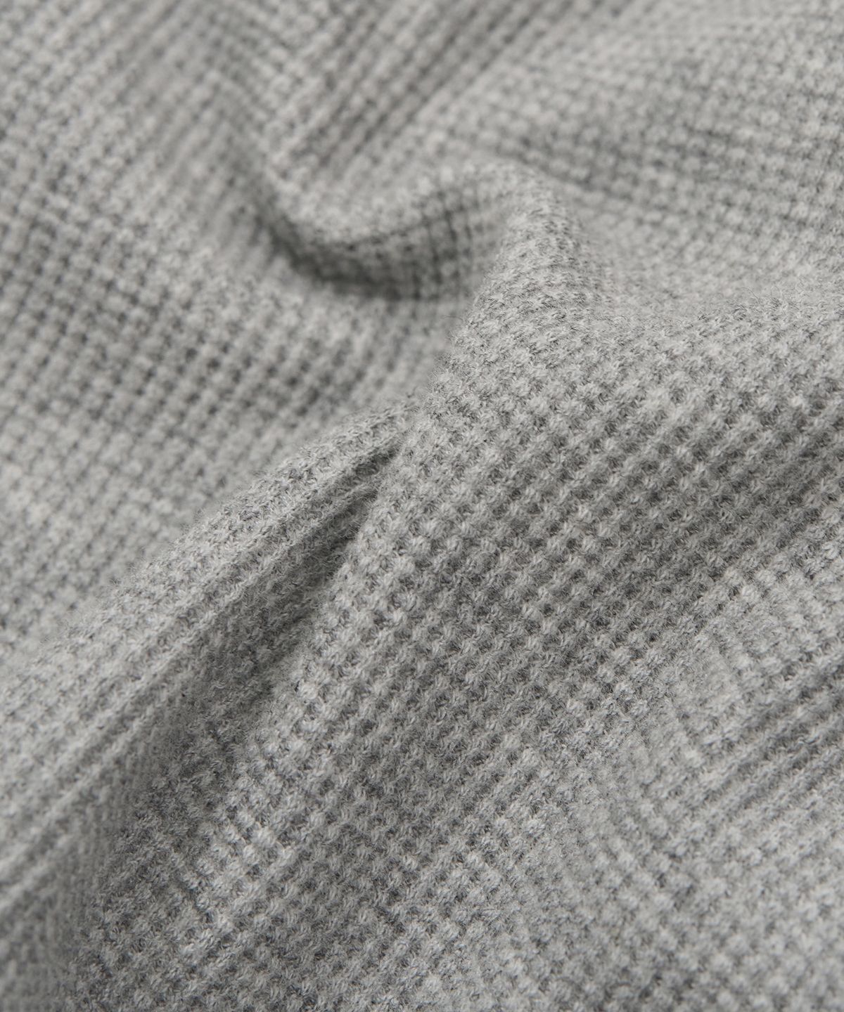 토피 우먼(TOFFEE WOMEN) W 하이넥 와플 후드 티셔츠 (GREY)