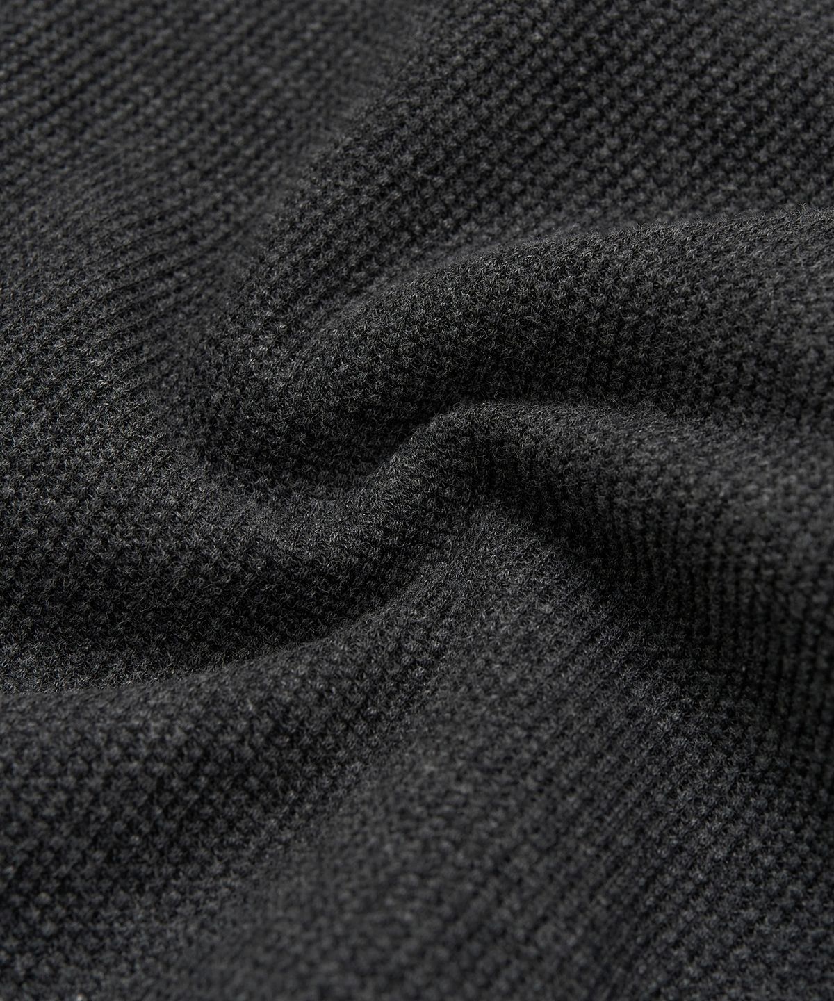 토피 우먼(TOFFEE WOMEN) W 하이넥 와플 후드 티셔츠 (CHARCOAL)