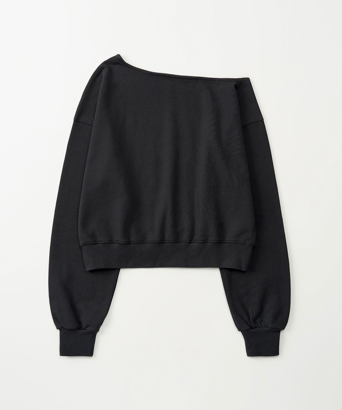 토피 우먼(TOFFEE WOMEN) W 빈티지 오프숄더 스웻 셔츠 (BLACK)