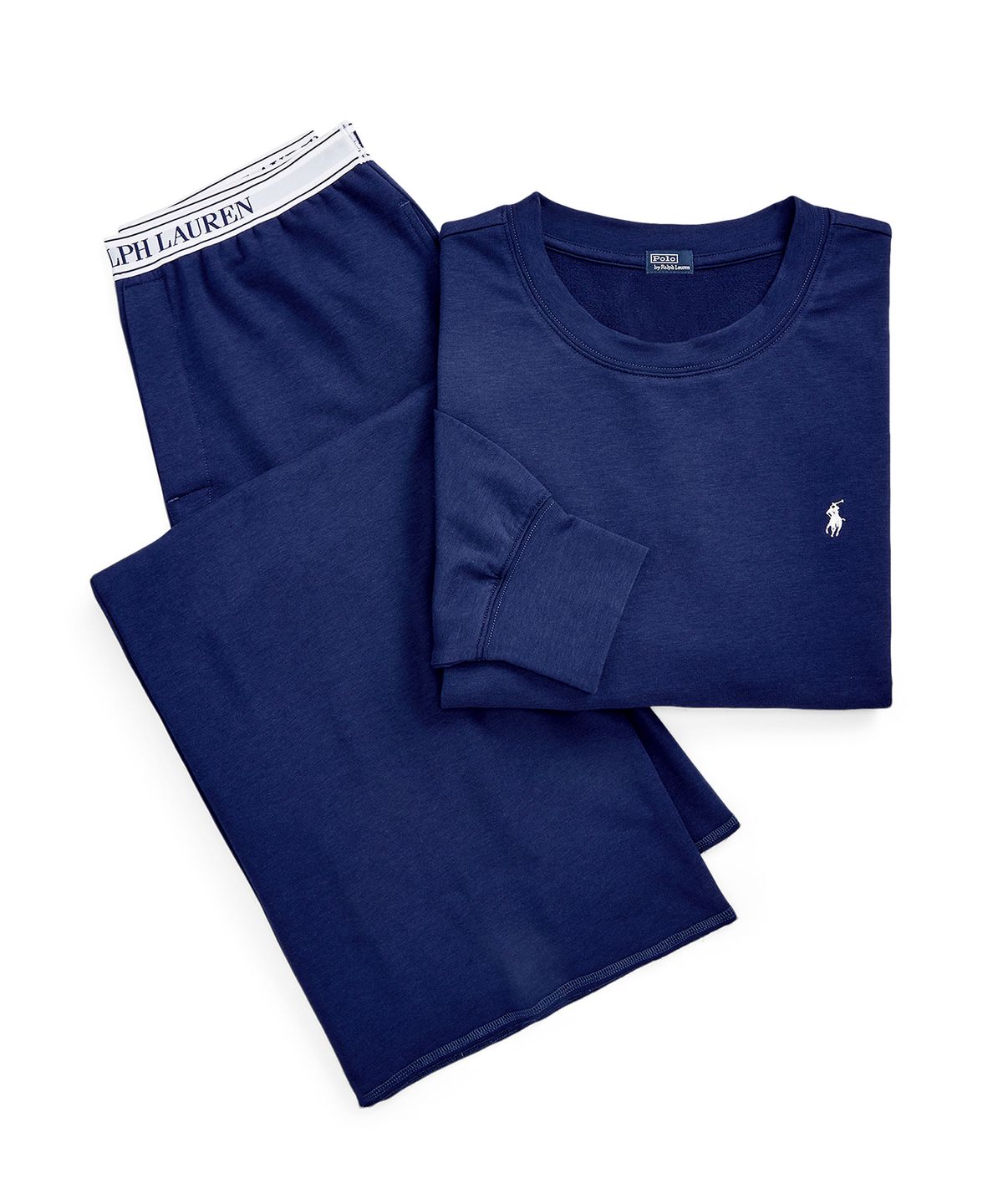 폴로 랄프로렌 이너웨어(POLO RALPH LAUREN INNERWEAR) 여성 프렌치 테리 파자마 세트 네이비 4P8030