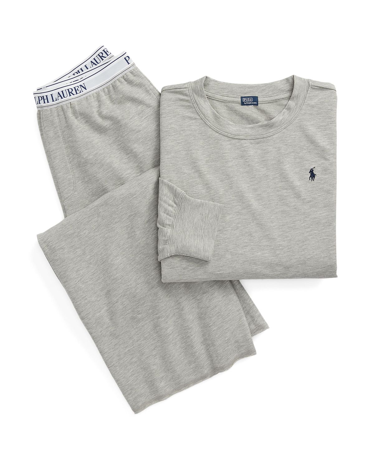 폴로 랄프로렌 이너웨어(POLO RALPH LAUREN INNERWEAR) 여성 프렌치 테리 파자마 세트 그레이 4P8026