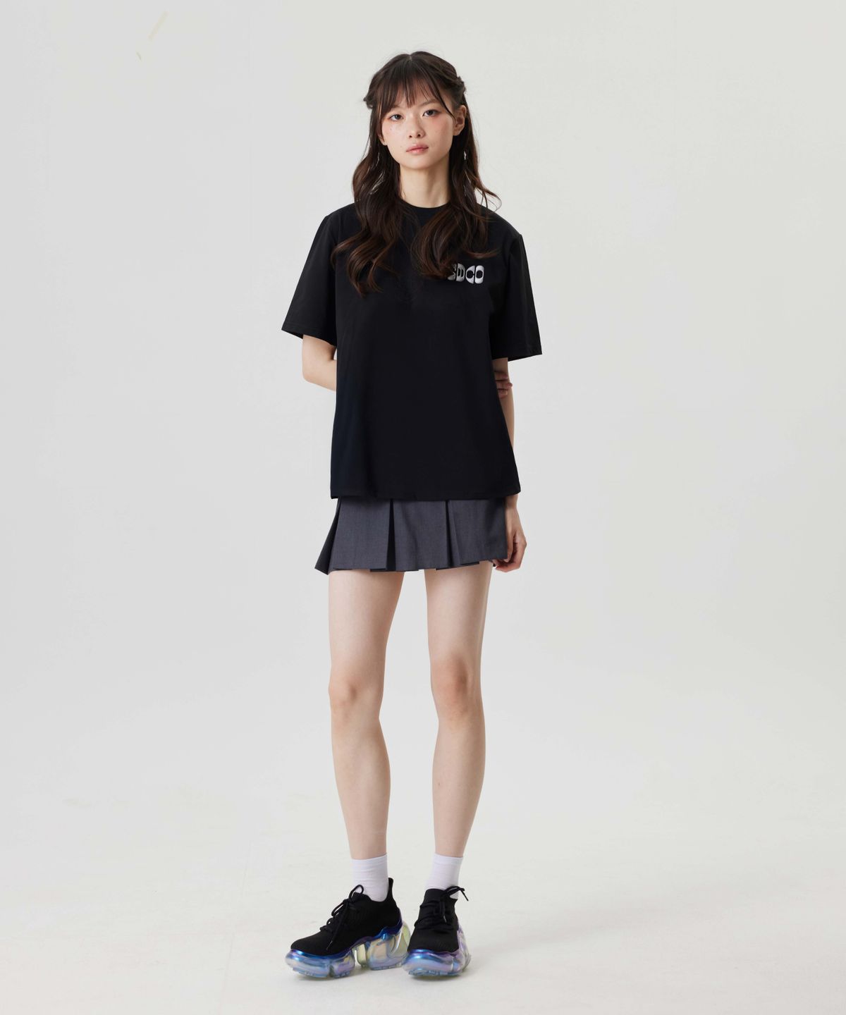 수달컴퍼니(SOODALCOMPAMY) 사이버 그래픽 티셔츠 블랙