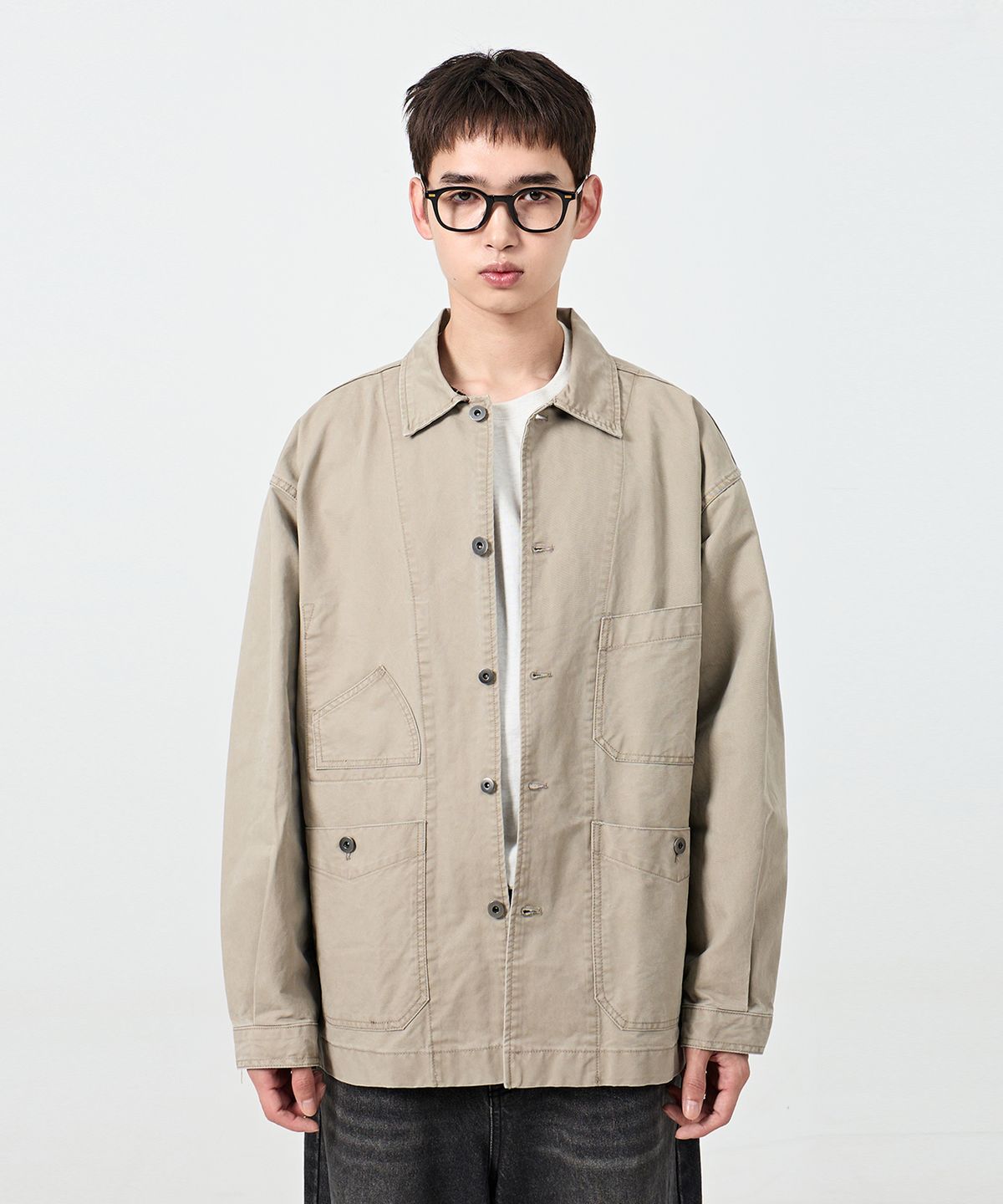 디미트리블랙(DIMITRI BLACK) 프렌치 워크 자켓_코튼 베이지