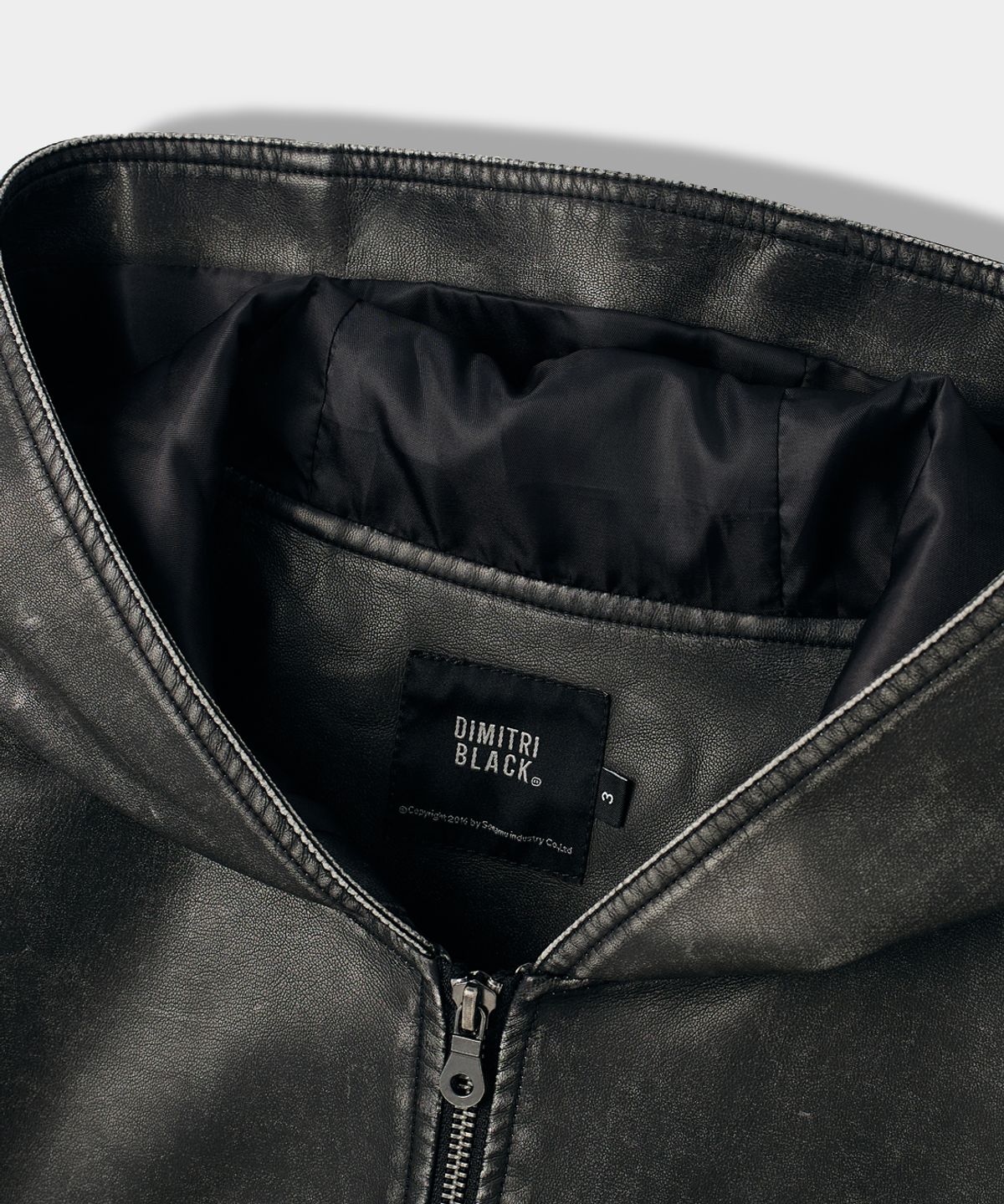 디미트리블랙(DIMITRI BLACK) 2WAY VTG 워시드 PU 후드 집업_블랙