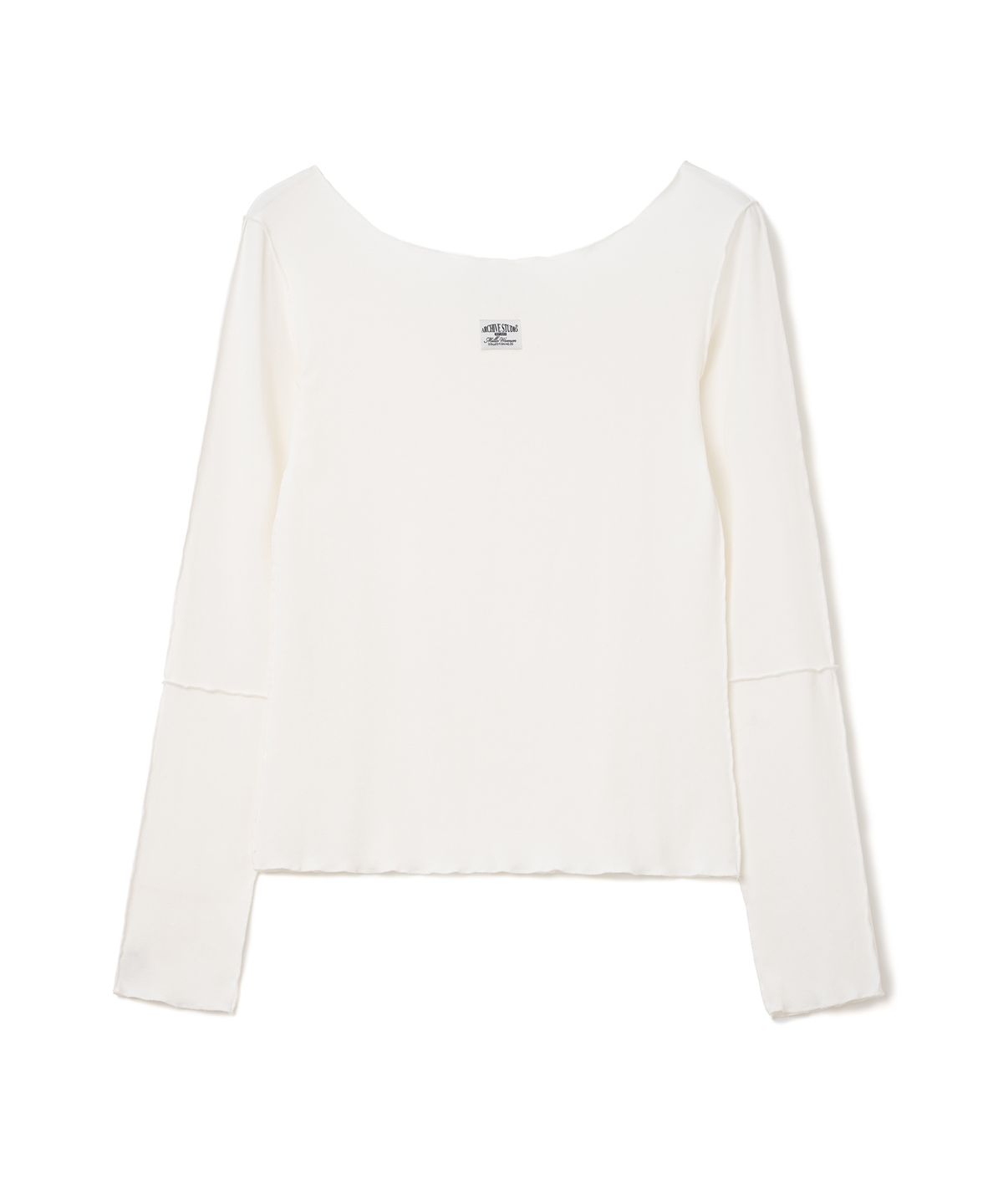 밀로 우먼(MILLO WOMEN) 피티드 롱 슬리브 탑 [화이트]
