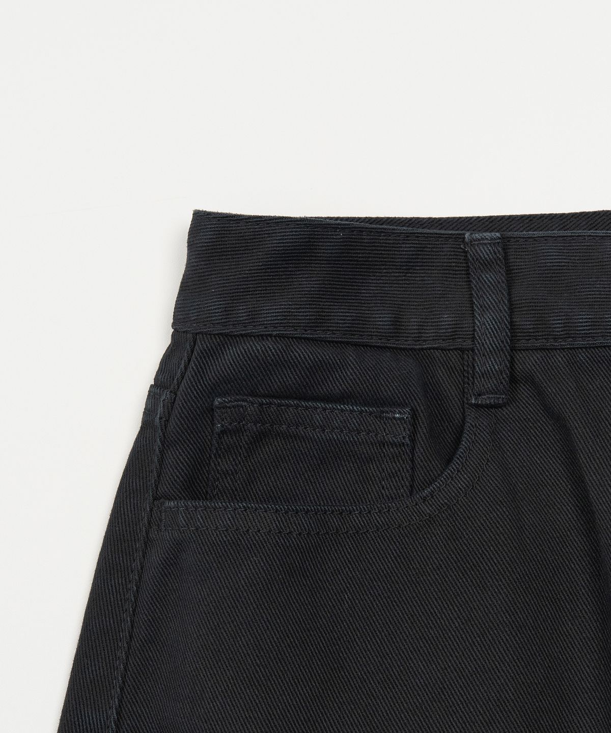 토피 우먼(TOFFEE WOMEN) W 스웨이 코튼 커브드 팬츠  (BLACK)