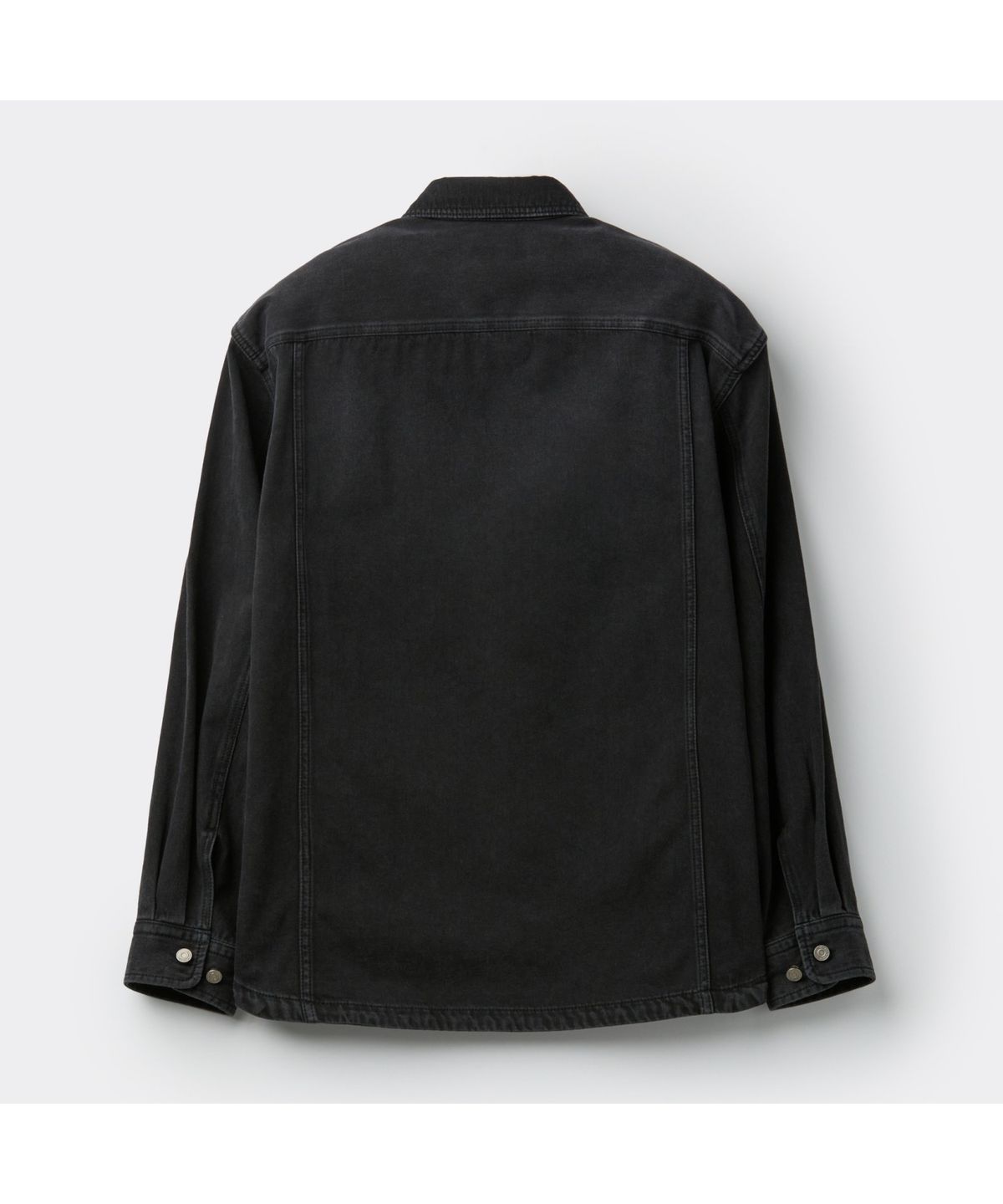 커스텀멜로우(CUSTOMELLOW) Black Oversized Fit Denim Shirt C9SAW25211BKX