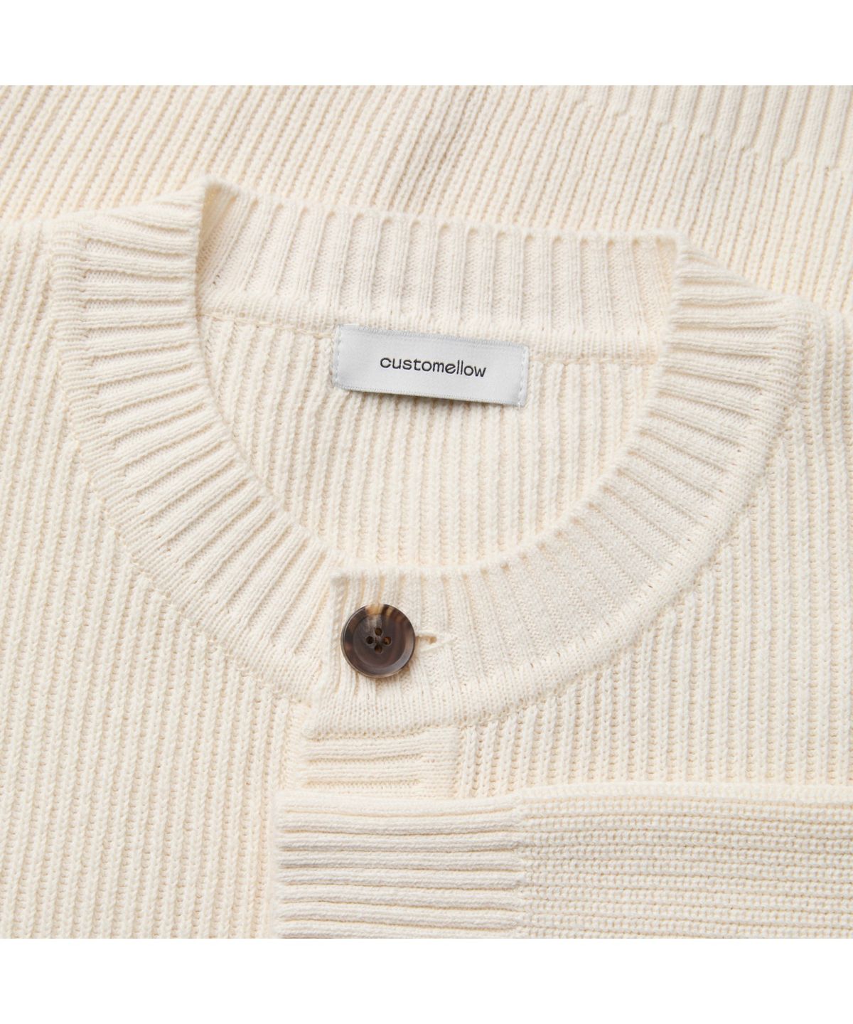 커스텀멜로우(CUSTOMELLOW) Ivory Cotton Round Cardigan C9WAW25701IVX
